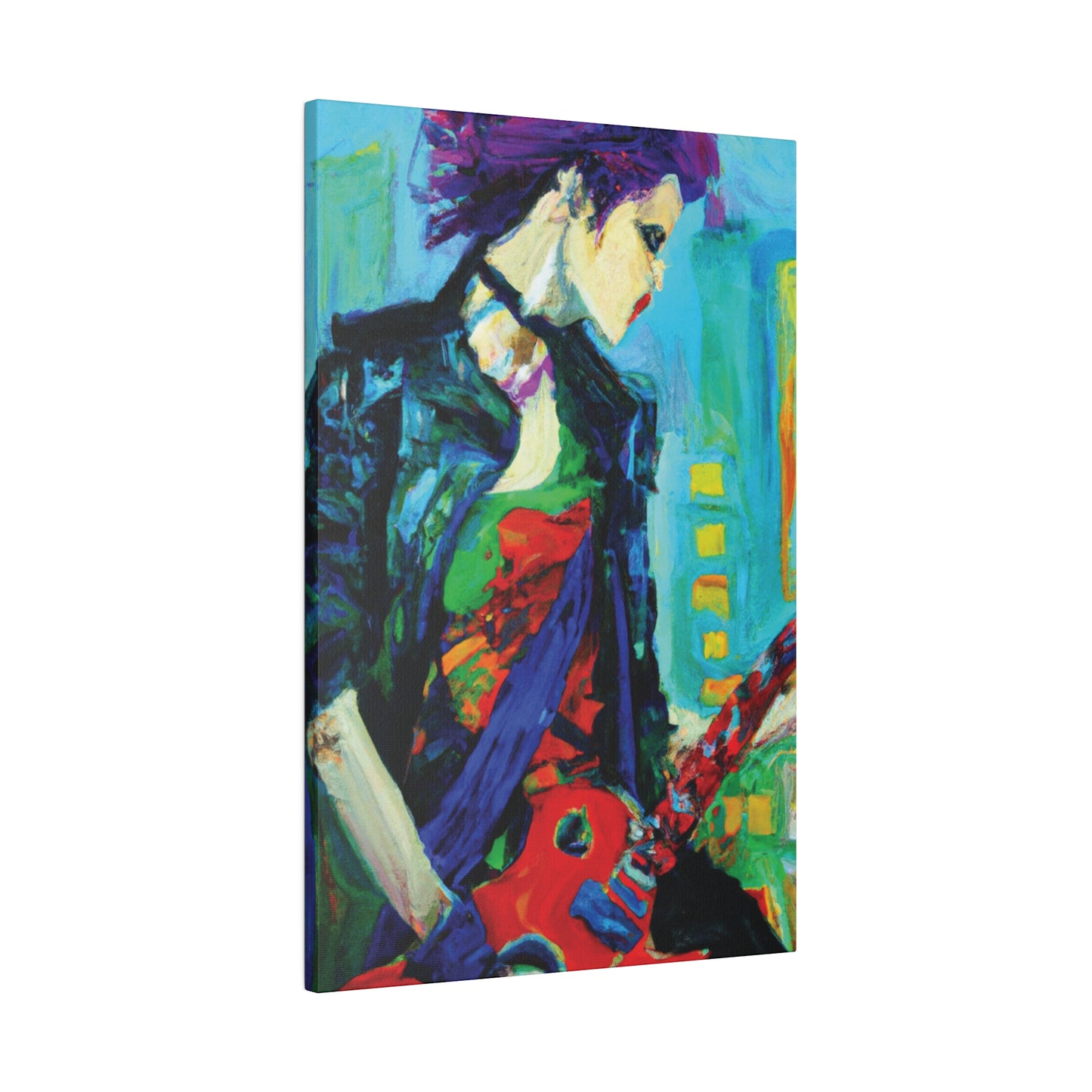 6756O - Rockstar Oil Painting Style Print | Poster | Home Decor | Wall Art | Music Art | Canvas