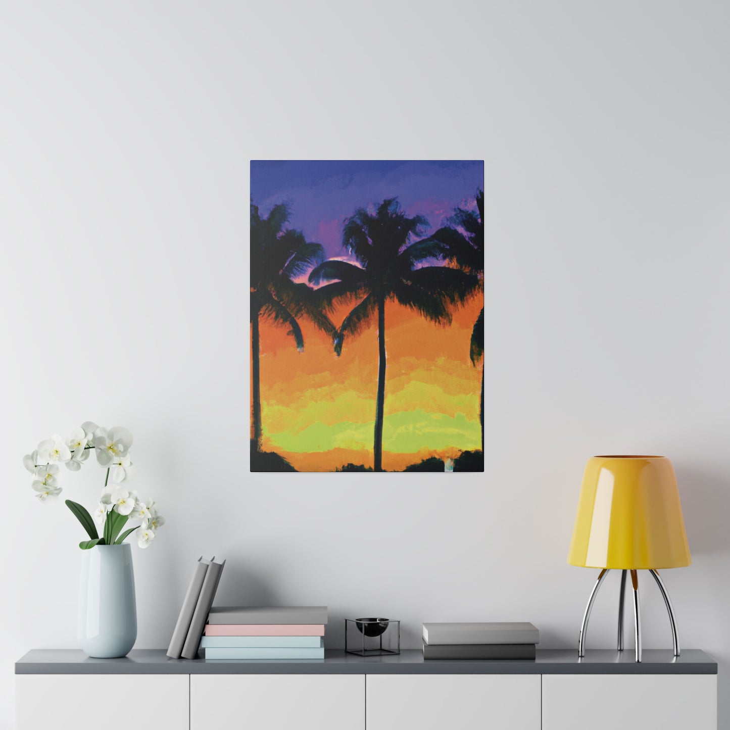 6354V - Miami Beach Sunset Painting Print | Miami | Beach | Sunset | Poster | Home Decor | Wall Art | Canvas