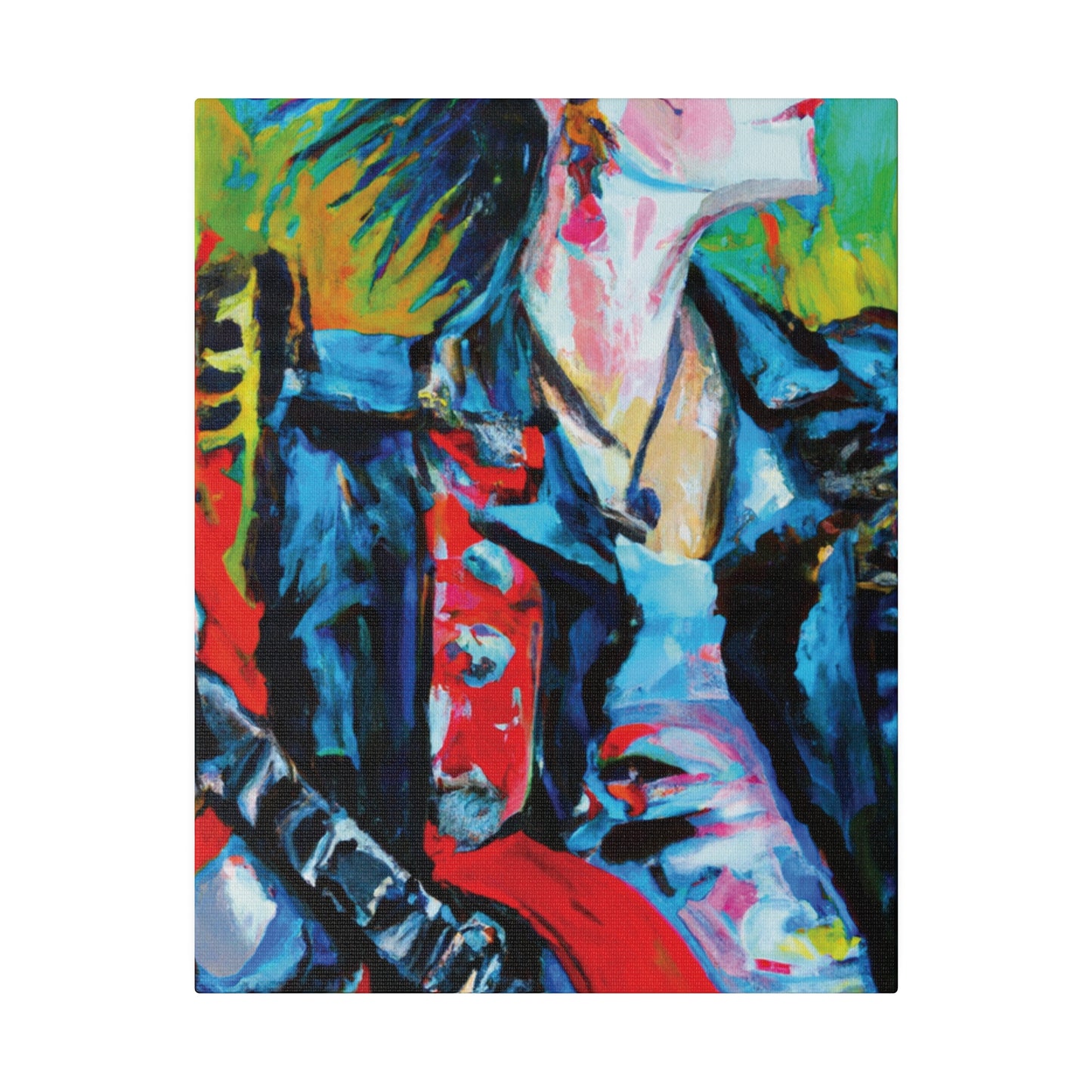 4109T - Rockstar Oil Painting Style Print | Poster | Home Decor | Wall Art | Music Art | Canvas