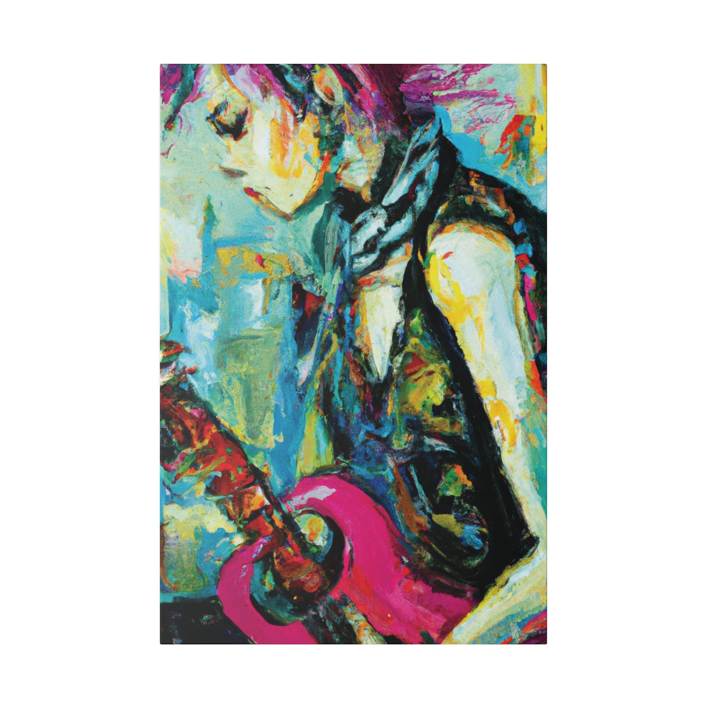 4727S - Rockstar Oil Painting Style Print | Poster | Home Decor | Wall Art | Music Art | Canvas