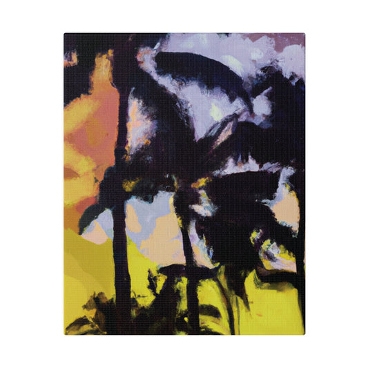 3753W - Miami Beach Sunset Painting Print | Miami | Beach | Sunset | Poster | Home Decor | Wall Art | Canvas