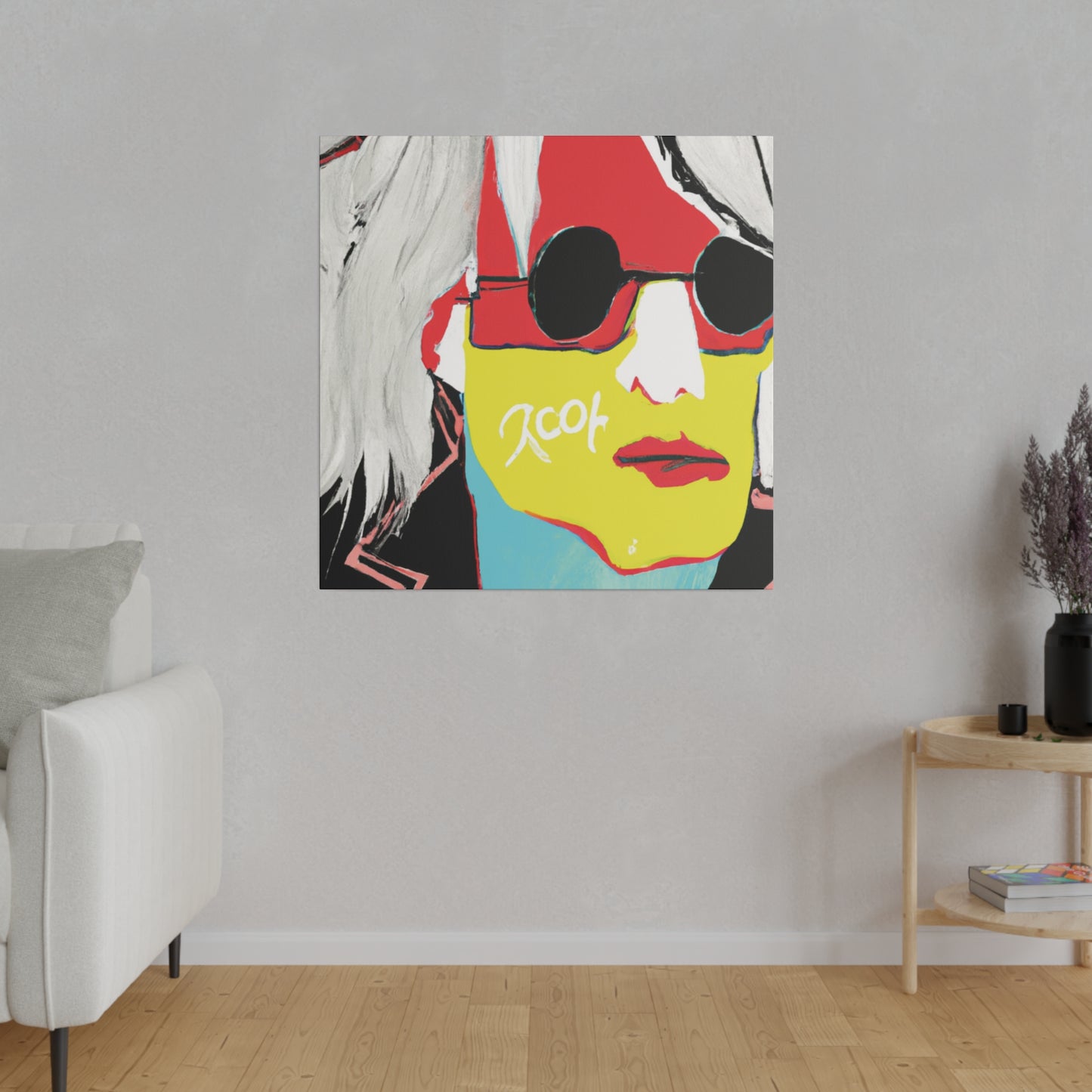 6953R - Rockstar Painting Print | Face | Abstract | Poster | Home Decor | Wall Art | Music Art | Canvas