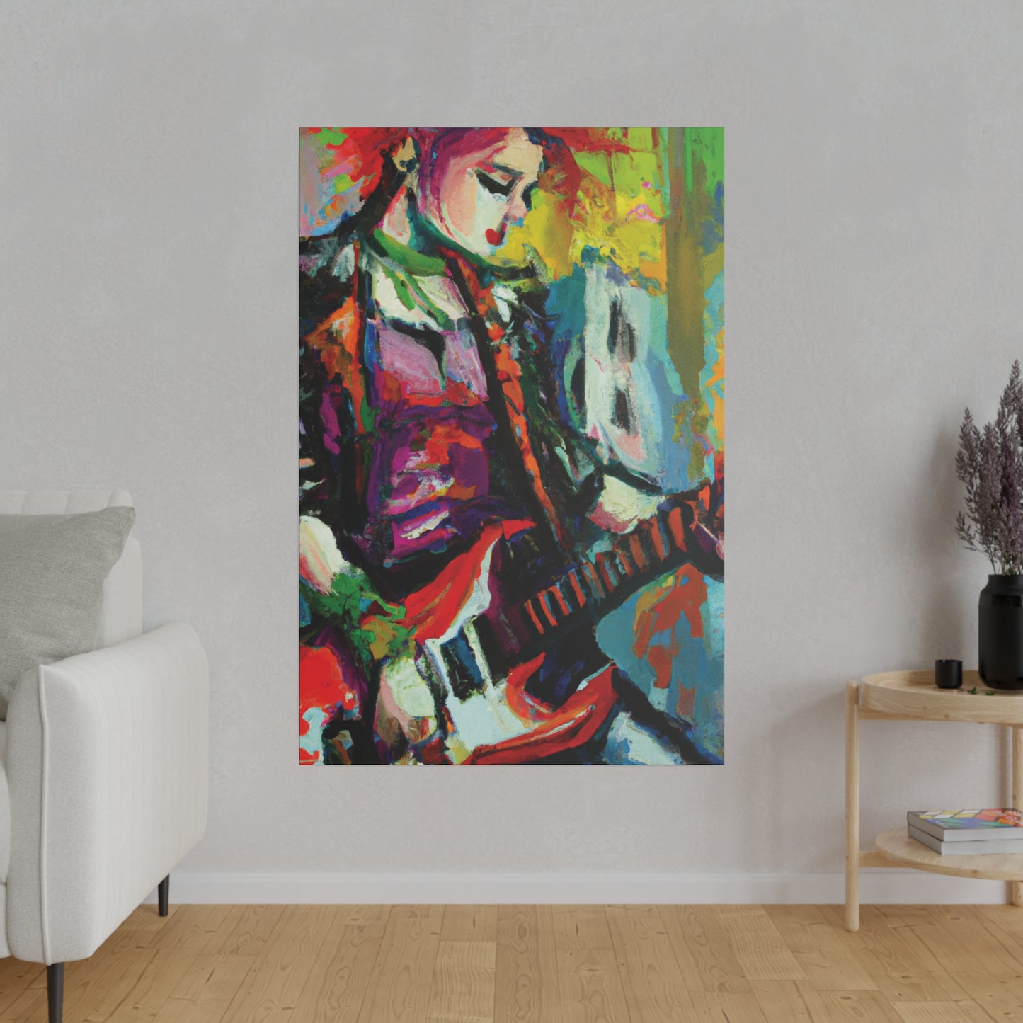 2671G - Rockstar Oil Painting Style Print | Poster | Home Decor | Wall Art | Music Art | Canvas