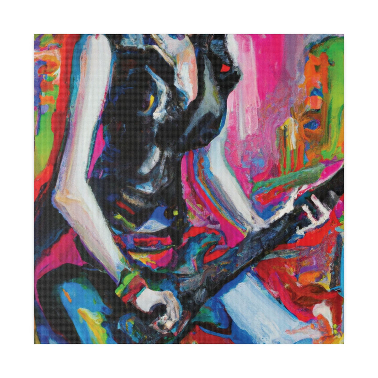 795W - Rockstar Oil Painting Style Print | Poster | Home Decor | Wall Art | Music Art | Canvas