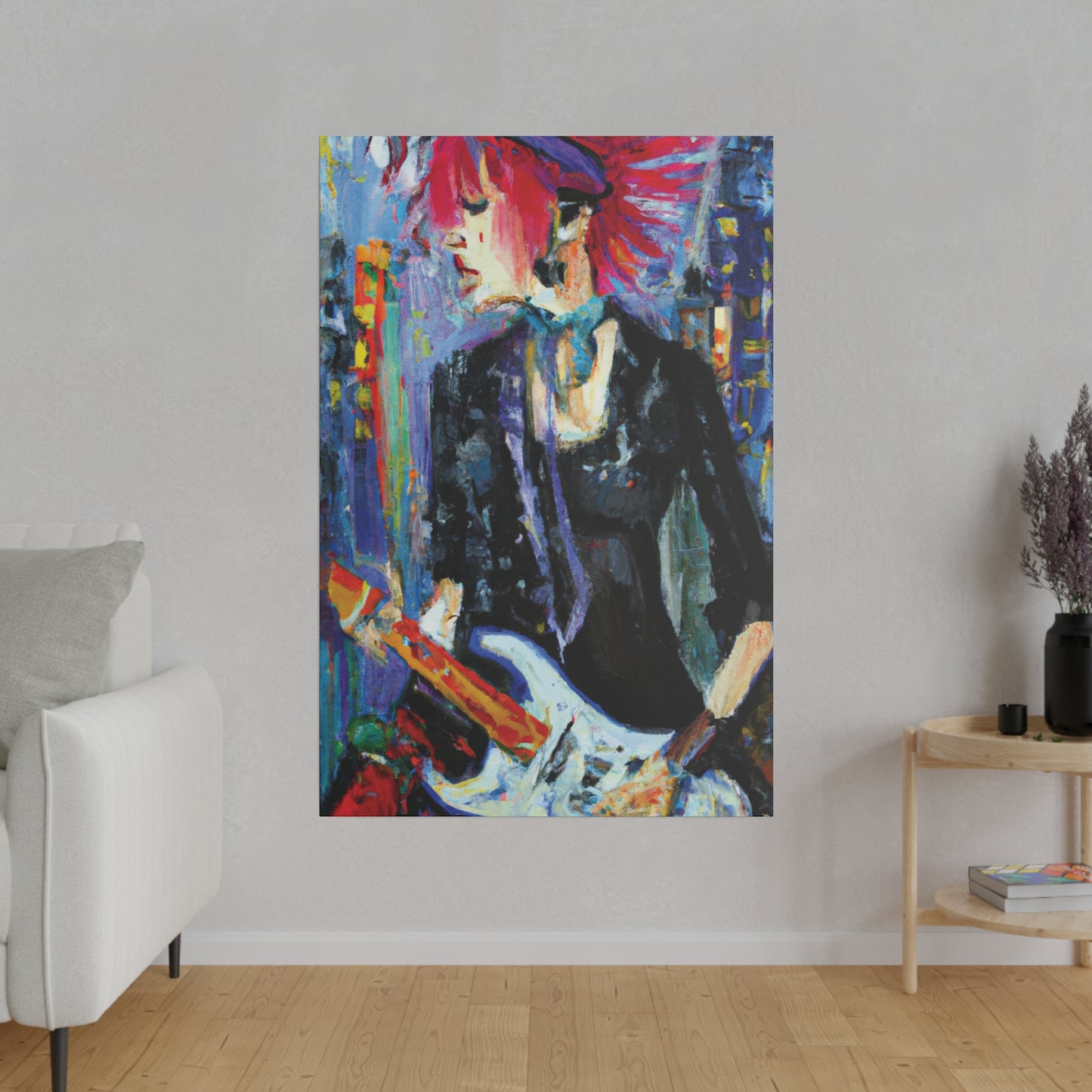 2491T - Rockstar Oil Painting Style Print | Poster | Home Decor | Wall Art | Music Art | Canvas