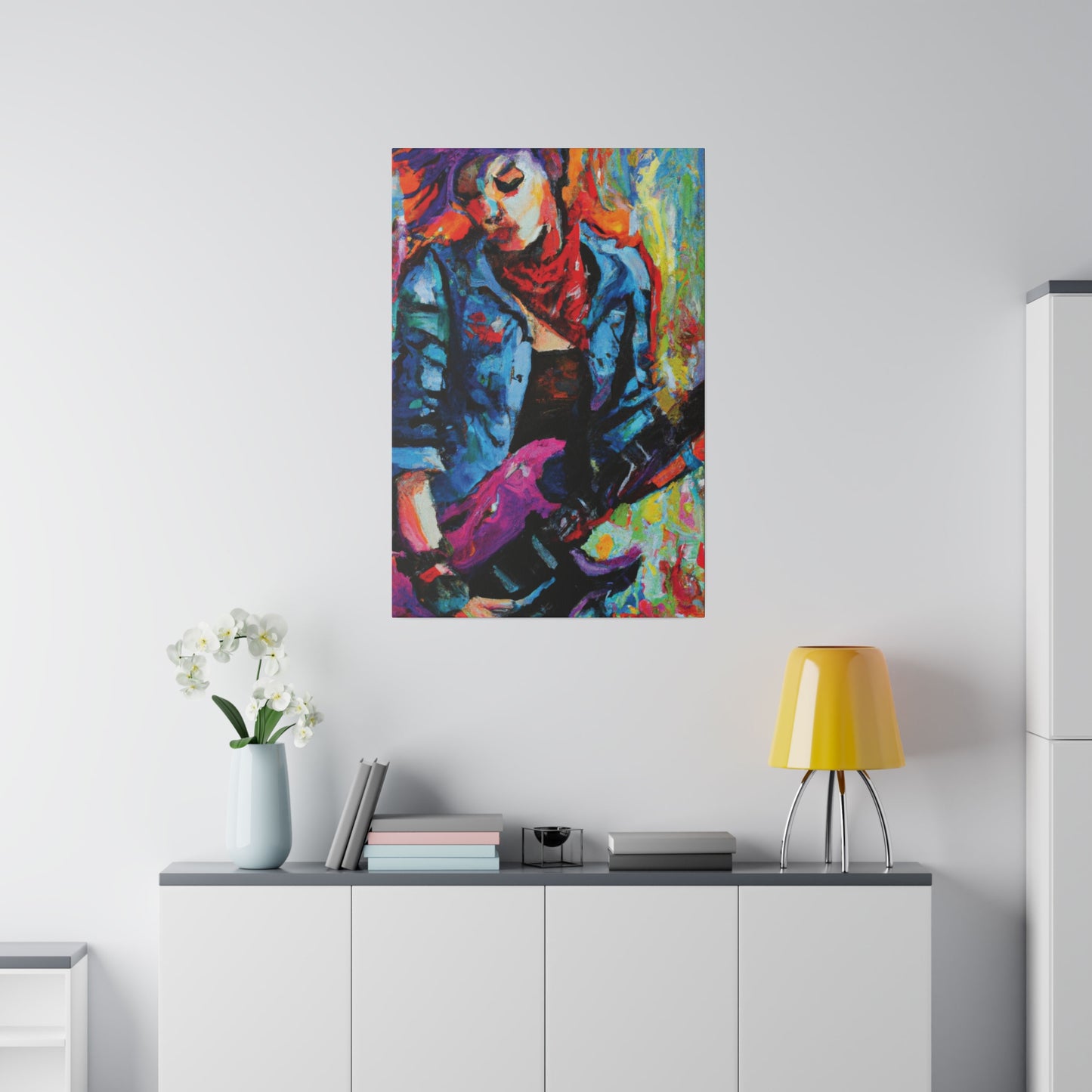 9531Q - Rockstar Oil Painting Style Print | Poster | Home Decor | Wall Art | Music Art | Canvas