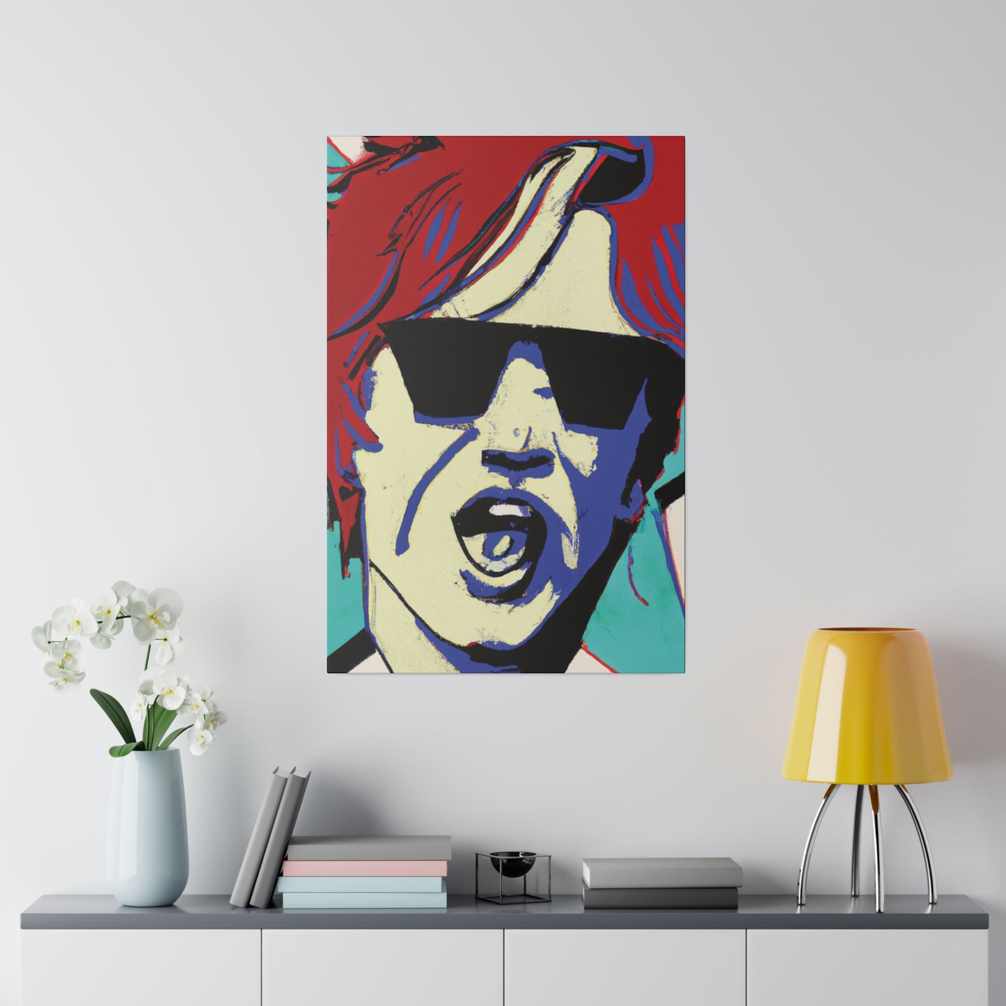 3245Z - Rockstar Painting Print | Face | Abstract | Poster | Home Decor | Wall Art | Music Art | Canvas