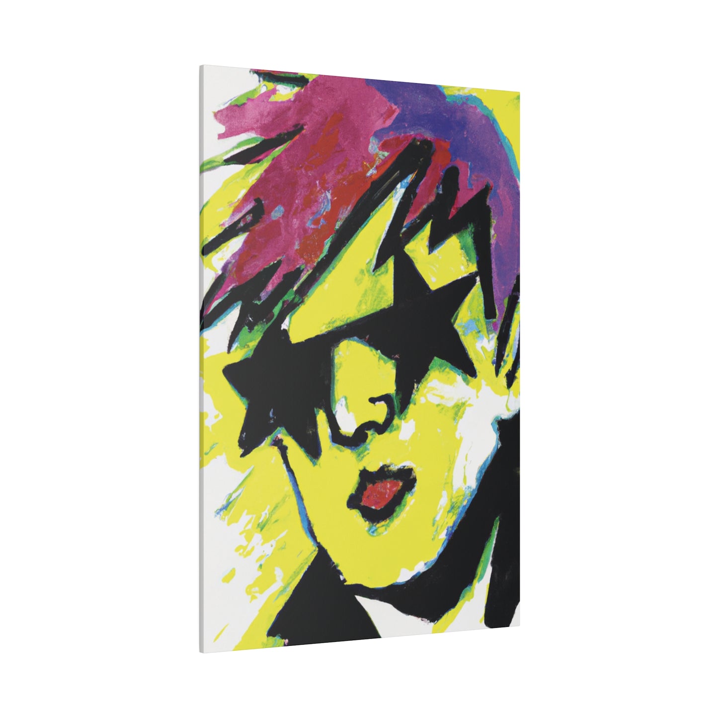 7497H - Rockstar Painting Print | Face | Abstract | Poster | Home Decor | Wall Art | Music Art | Canvas