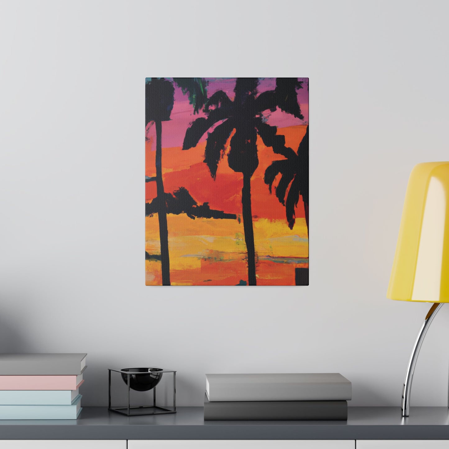 7389S - Miami Beach Sunset Painting Print | Miami | Beach | Sunset | Poster | Home Decor | Wall Art | Canvas