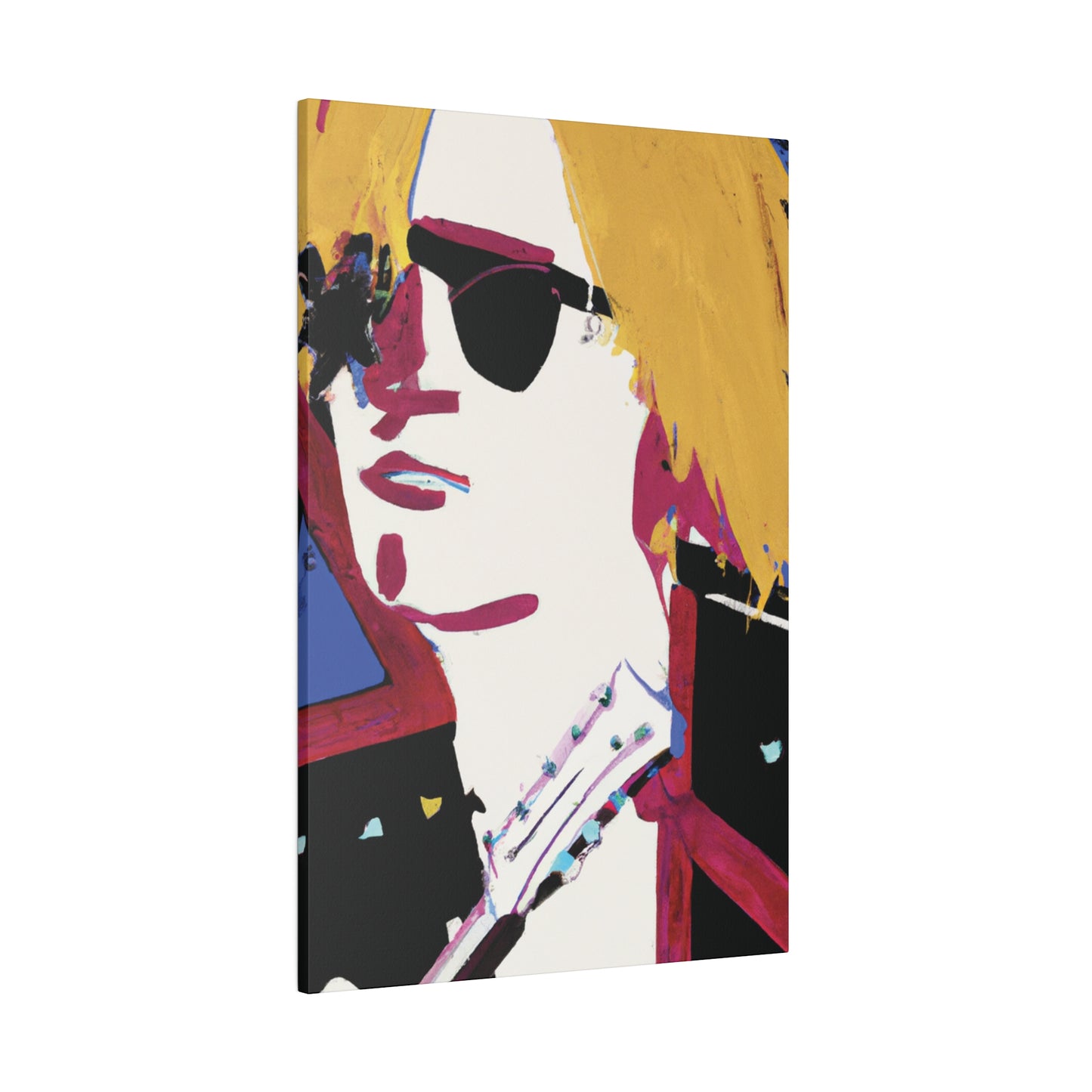 8305A - Rockstar Painting Print | Face | Abstract | Poster | Home Decor | Wall Art | Music Art | Canvas