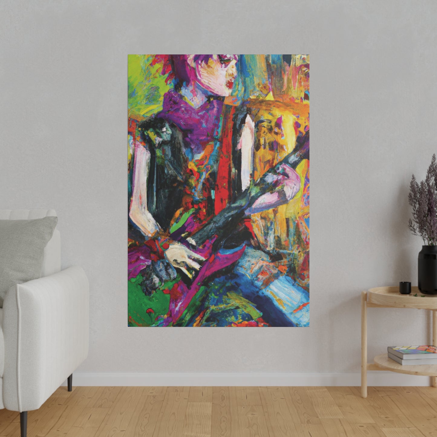 3088A - Rockstar Oil Painting Style Print | Poster | Home Decor | Wall Art | Music Art | Canvas