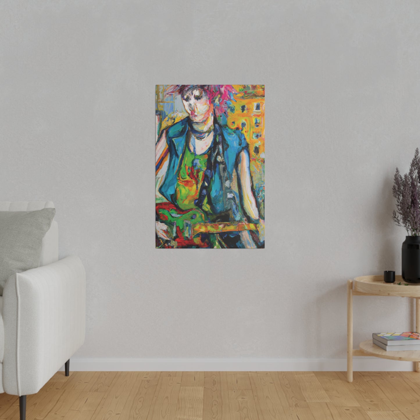 5368N - Rockstar Oil Painting Style Print | Poster | Home Decor | Wall Art | Music Art | Canvas