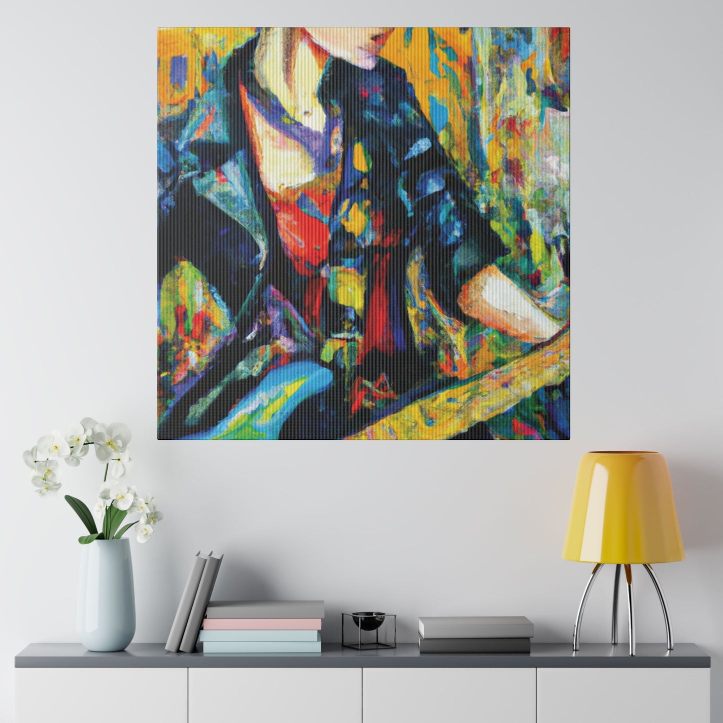 5192N - Rockstar Oil Painting Style Print | Poster | Home Decor | Wall Art | Music Art | Canvas