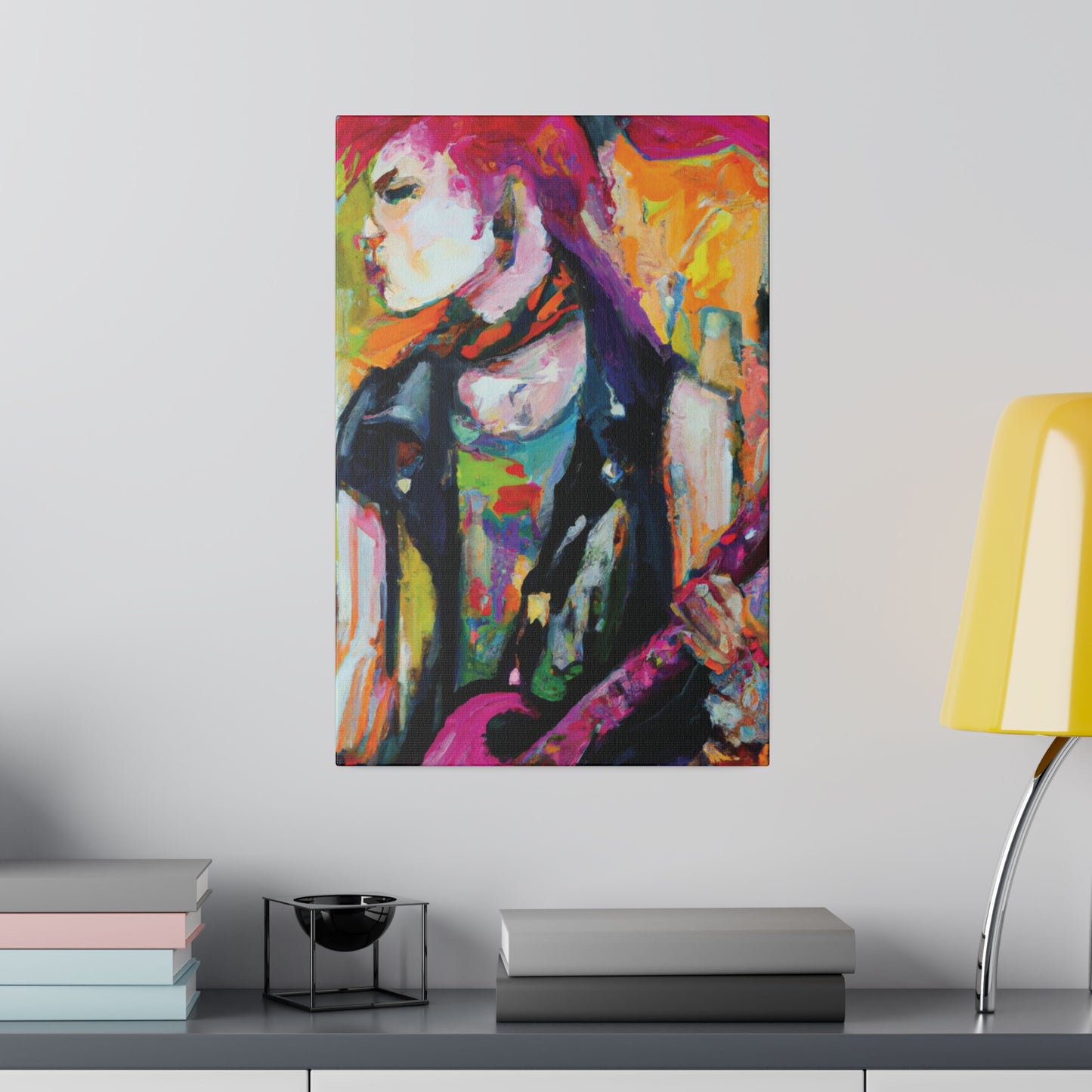 1138X - Rockstar Oil Painting Style Print | Poster | Home Decor | Wall Art | Music Art | Canvas