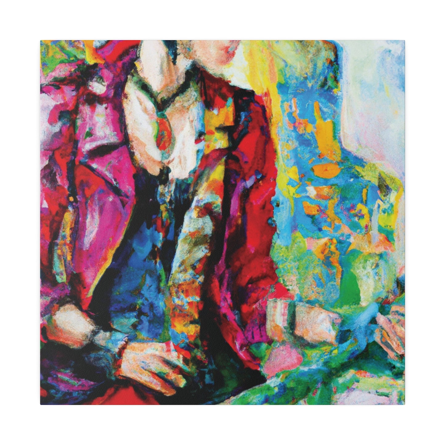 7234K - Rockstar Oil Painting Style Print | Poster | Home Decor | Wall Art | Music Art | Canvas