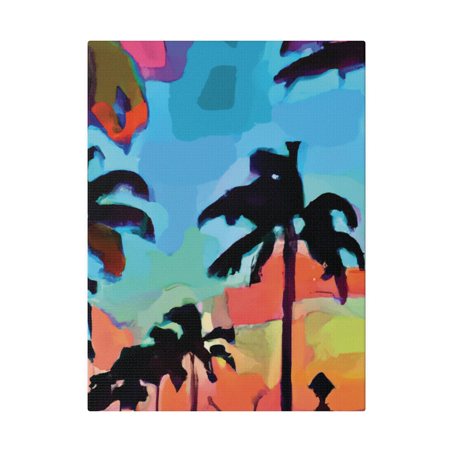 7439V - Miami Beach Sunset Painting Print | Miami | Beach | Sunset | Poster | Home Decor | Wall Art | Canvas