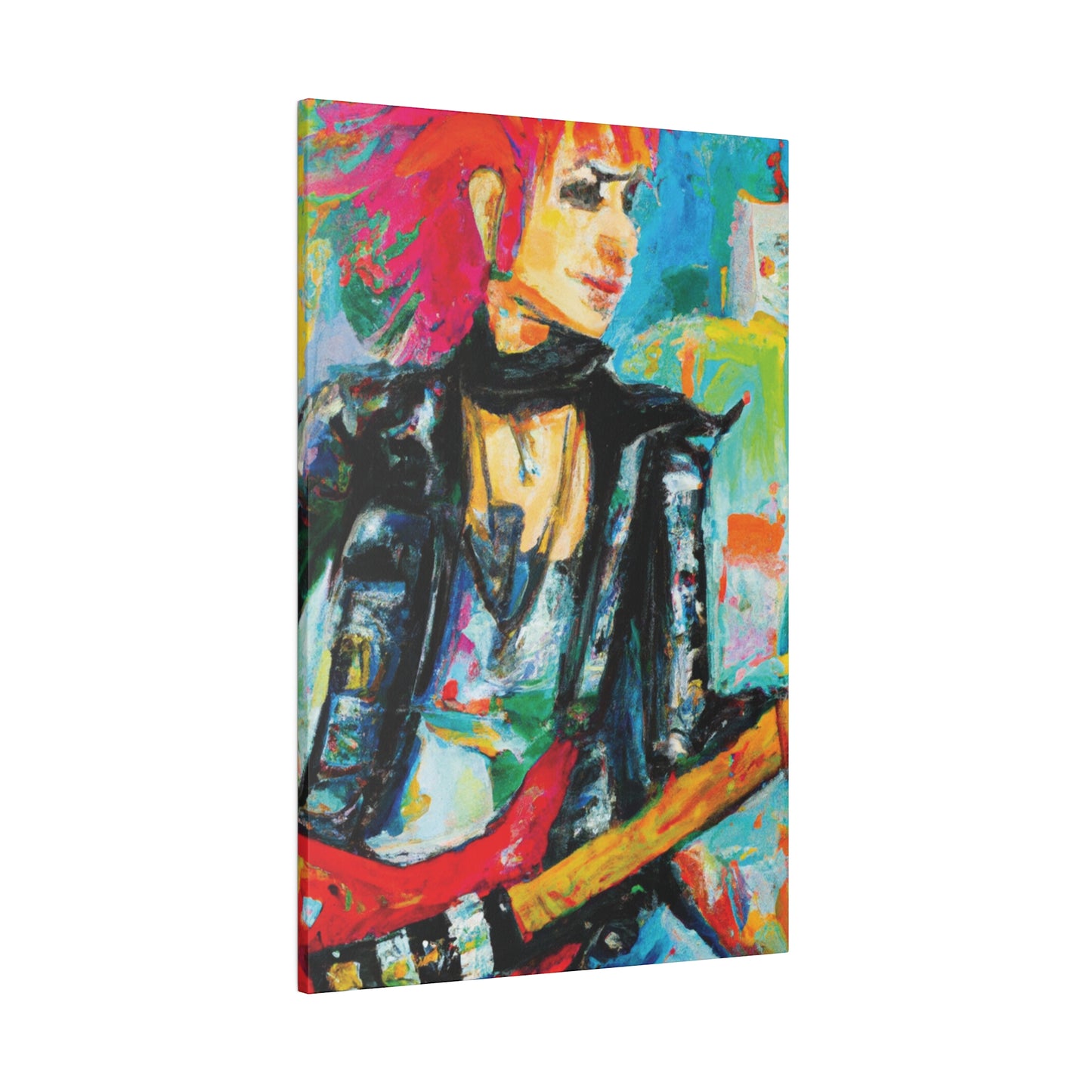 9554L - Rockstar Oil Painting Style Print | Poster | Home Decor | Wall Art | Music Art | Canvas