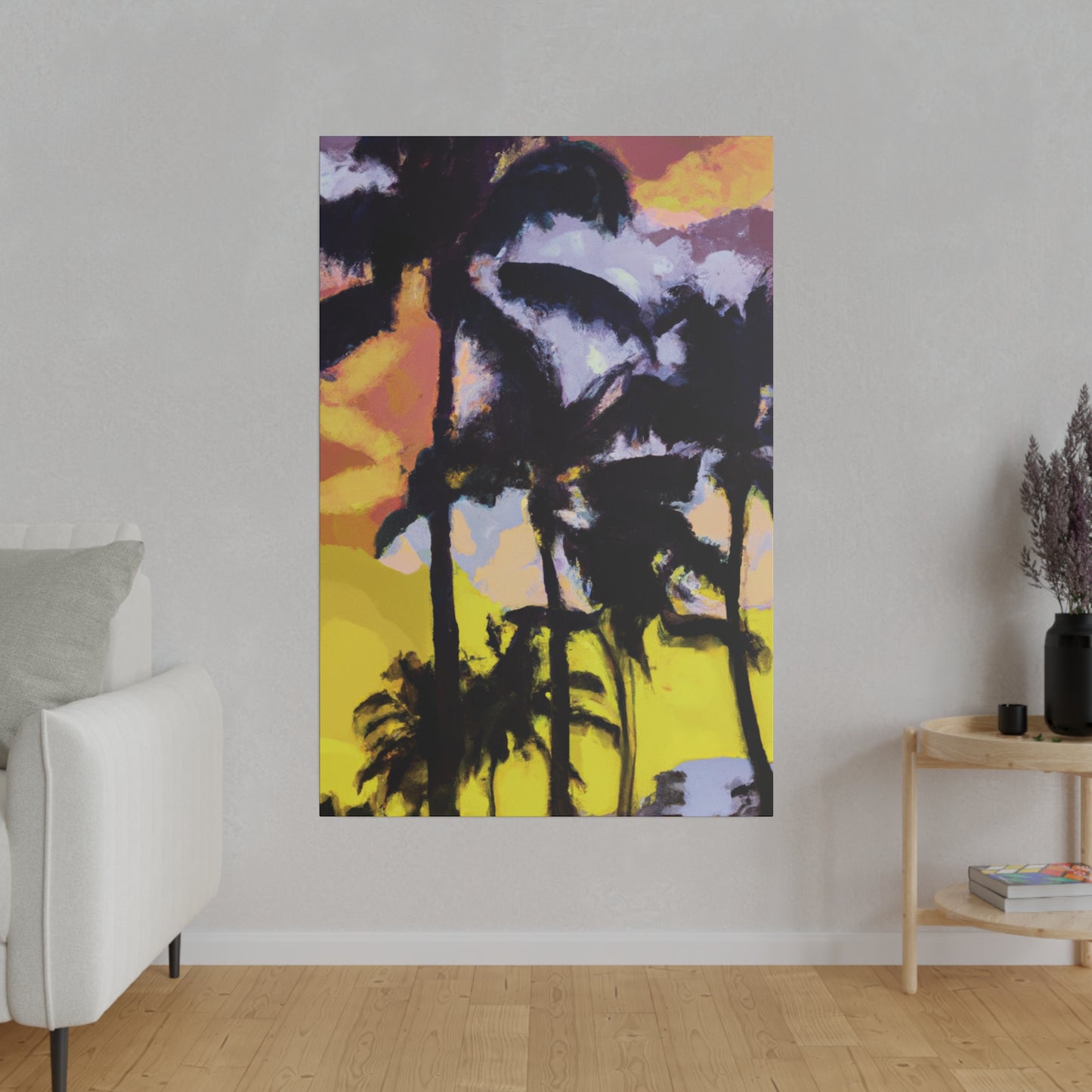 3753W - Miami Beach Sunset Painting Print | Miami | Beach | Sunset | Poster | Home Decor | Wall Art | Canvas