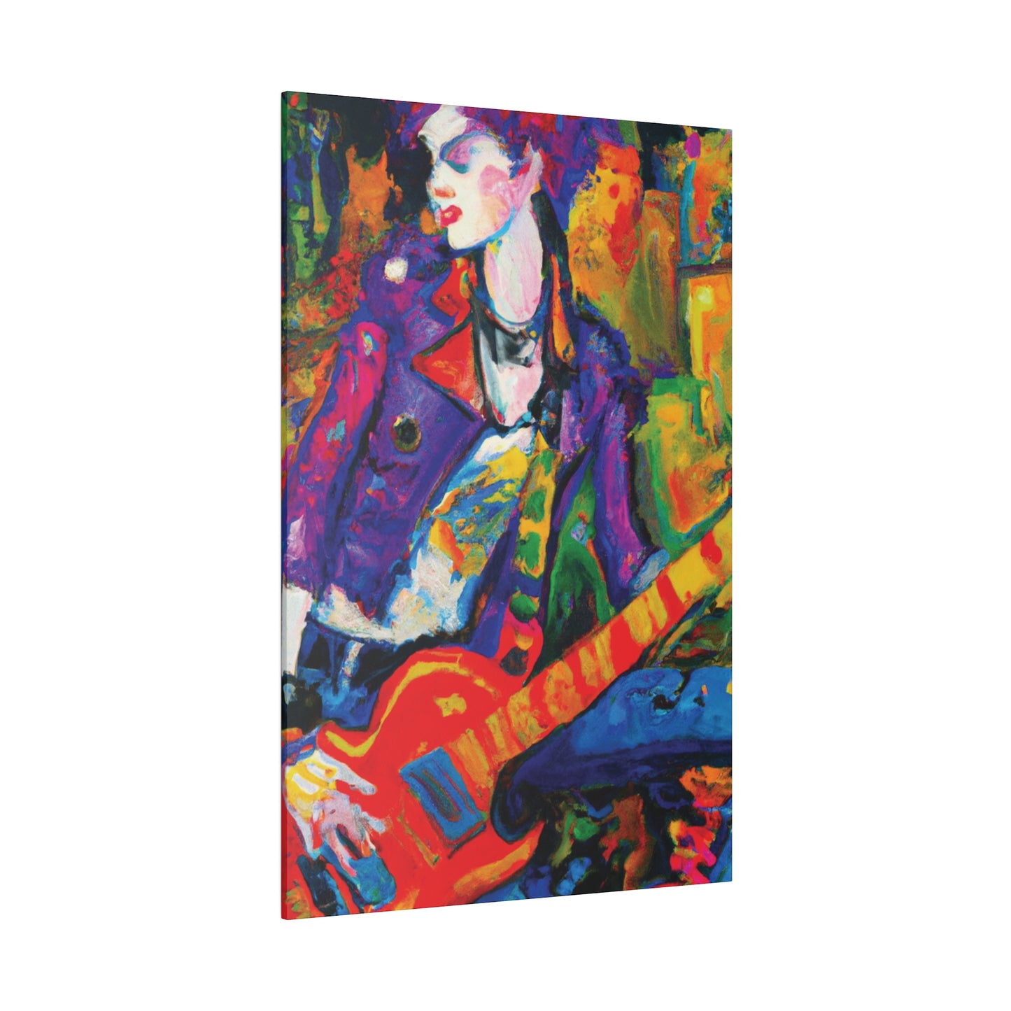 7368Q - Rockstar Oil Painting Style Print | Poster | Home Decor | Wall Art | Music Art | Canvas