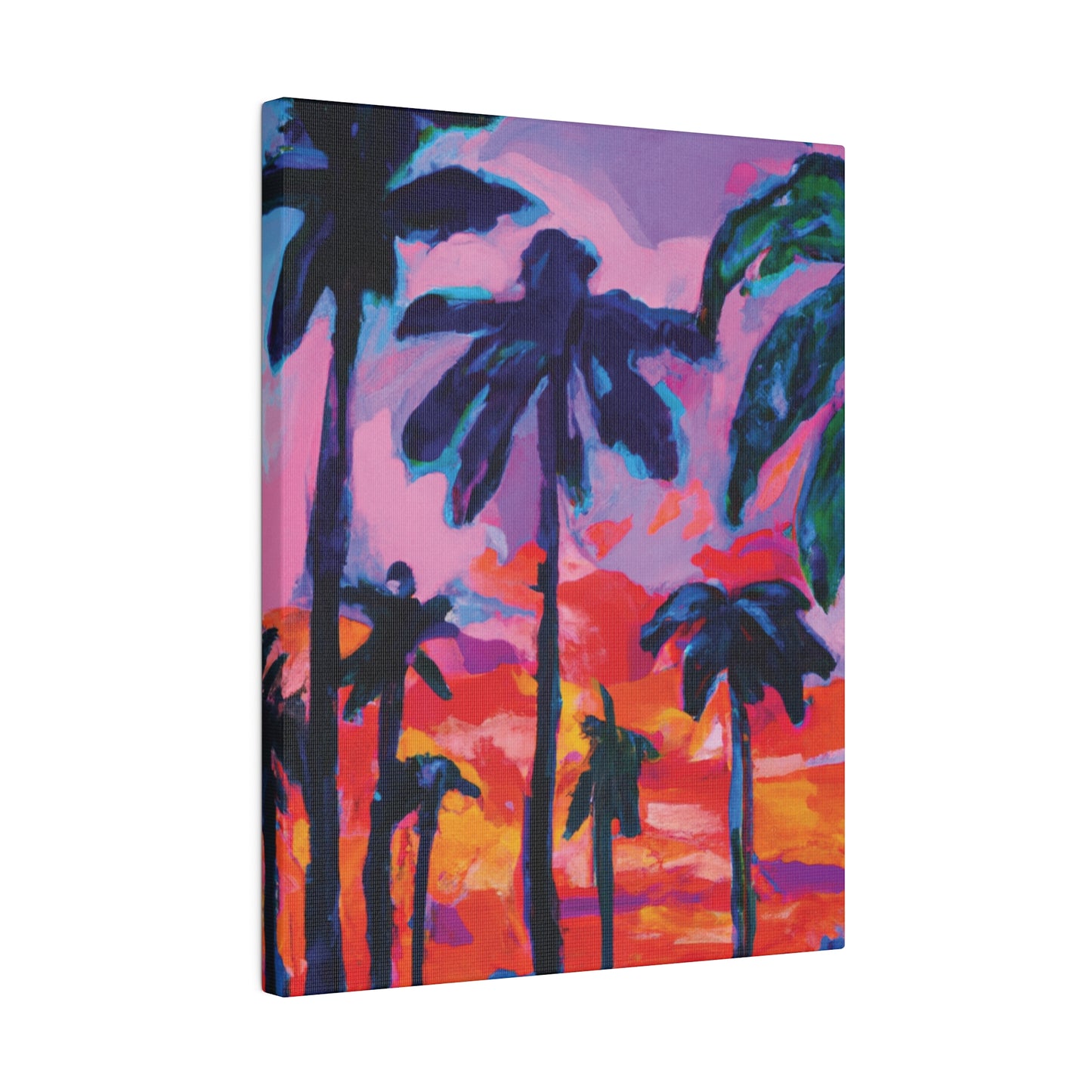 4754Q - Miami Beach Sunset Painting Print | Miami | Beach | Sunset | Poster | Home Decor | Wall Art | Canvas