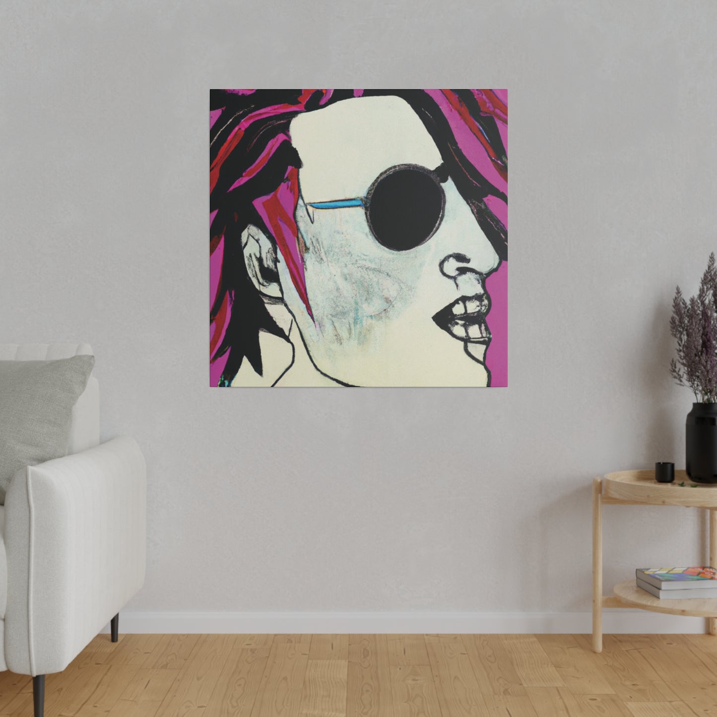 8159X - Rockstar Painting Print | Face | Abstract | Poster | Home Decor | Wall Art | Music Art | Canvas