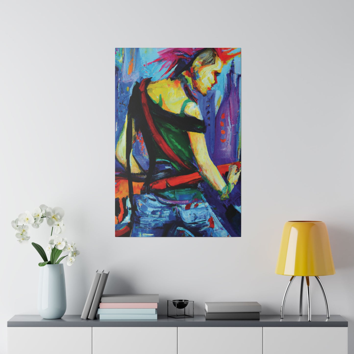 3143Z - Rockstar Oil Painting Style Print | Poster | Home Decor | Wall Art | Music Art | Canvas