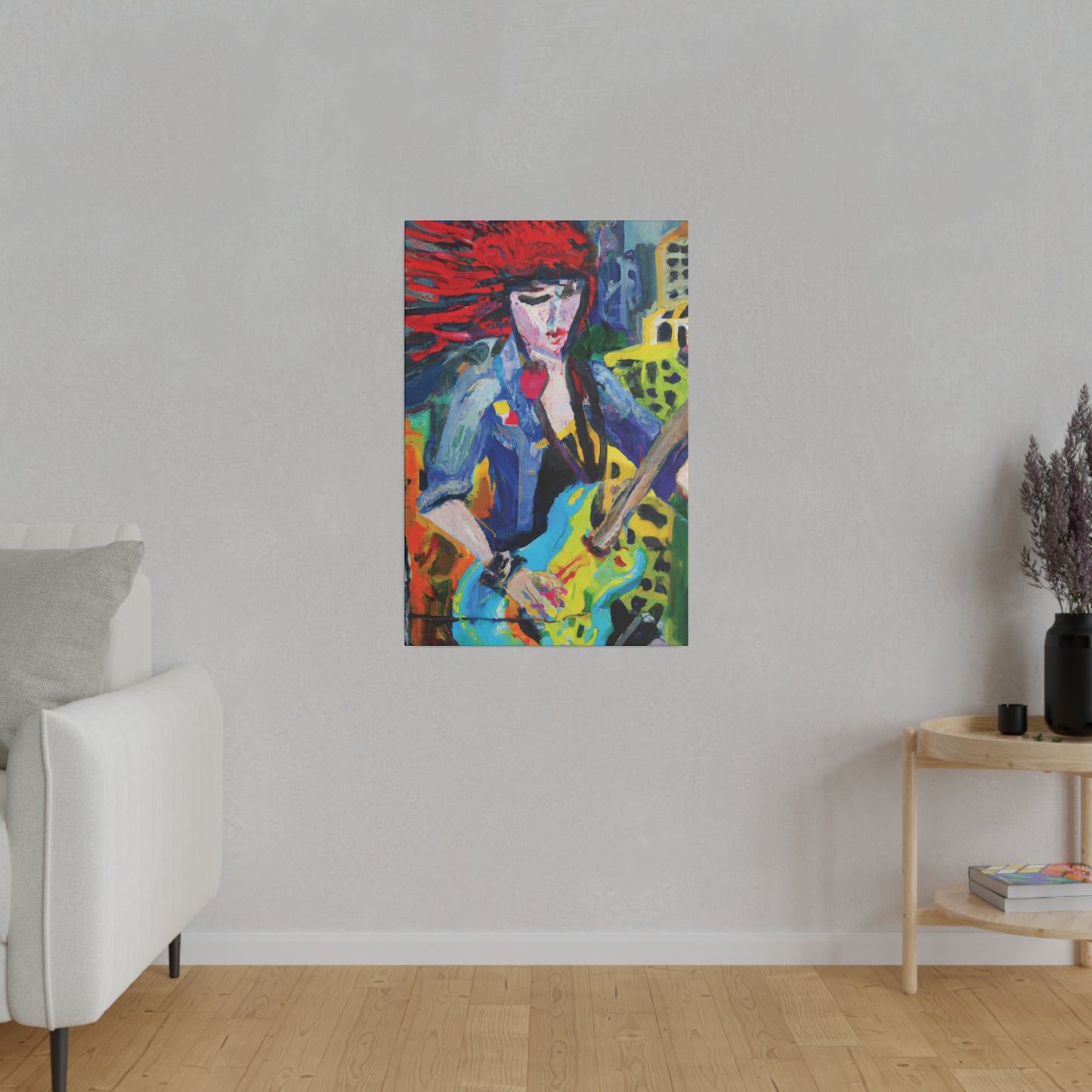 5084Q - Rockstar Oil Painting Style Print | Poster | Home Decor | Wall Art | Music Art | Canvas