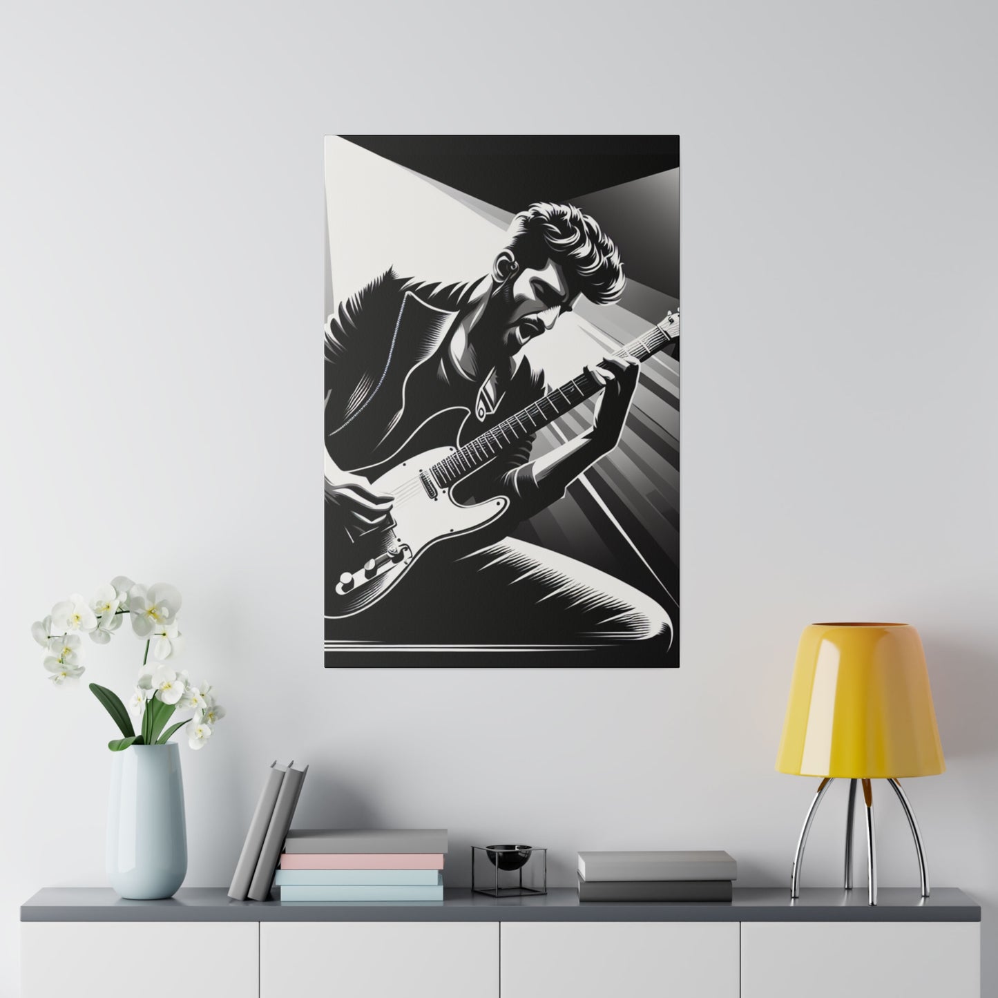 7426K - music art work, rockstar gifts, musician gift ideas, guitar art work, guitar artwork, guitar wall art canvas, playing guitar, decor