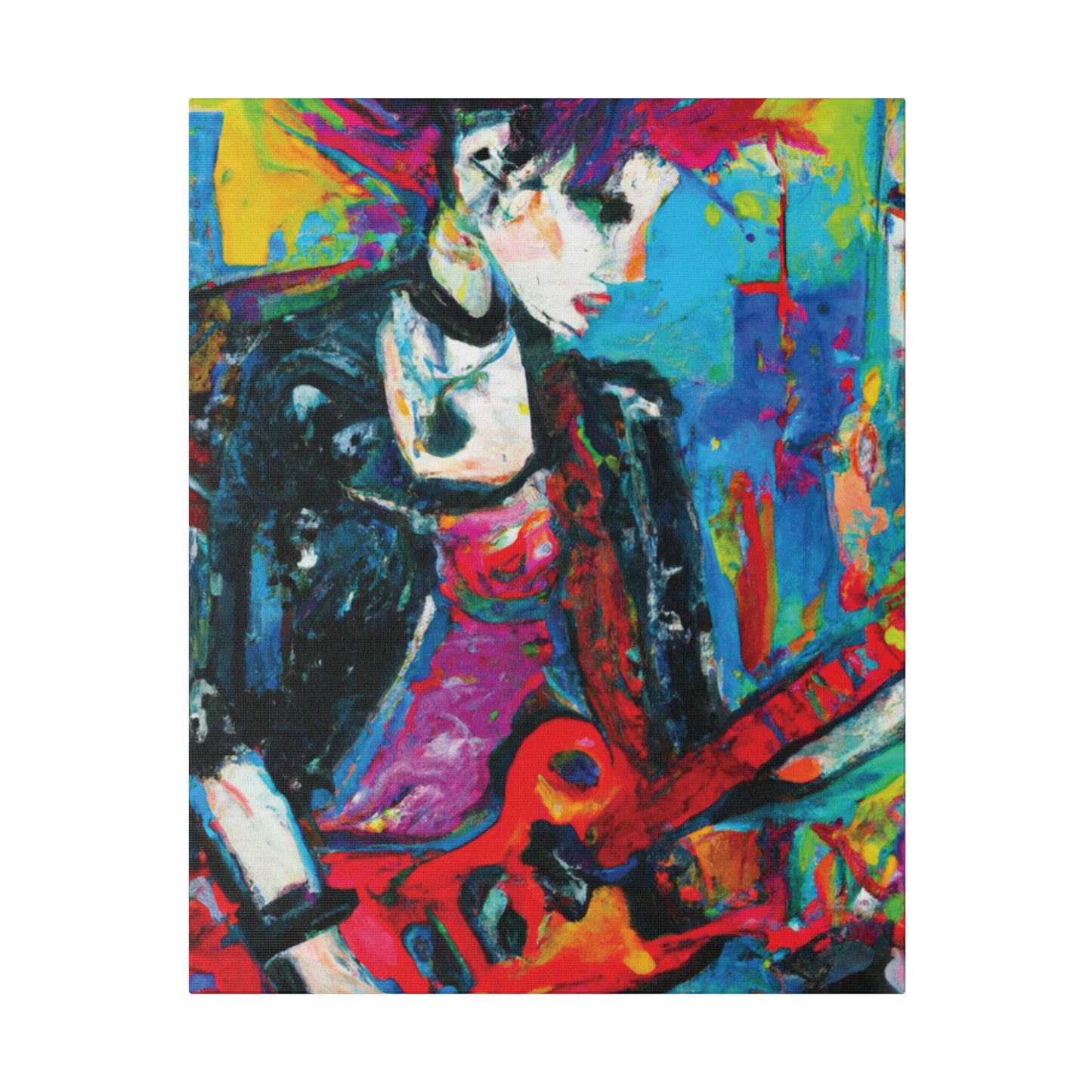 9051F - Rockstar Oil Painting Style Print | Poster | Home Decor | Wall Art | Music Art | Canvas