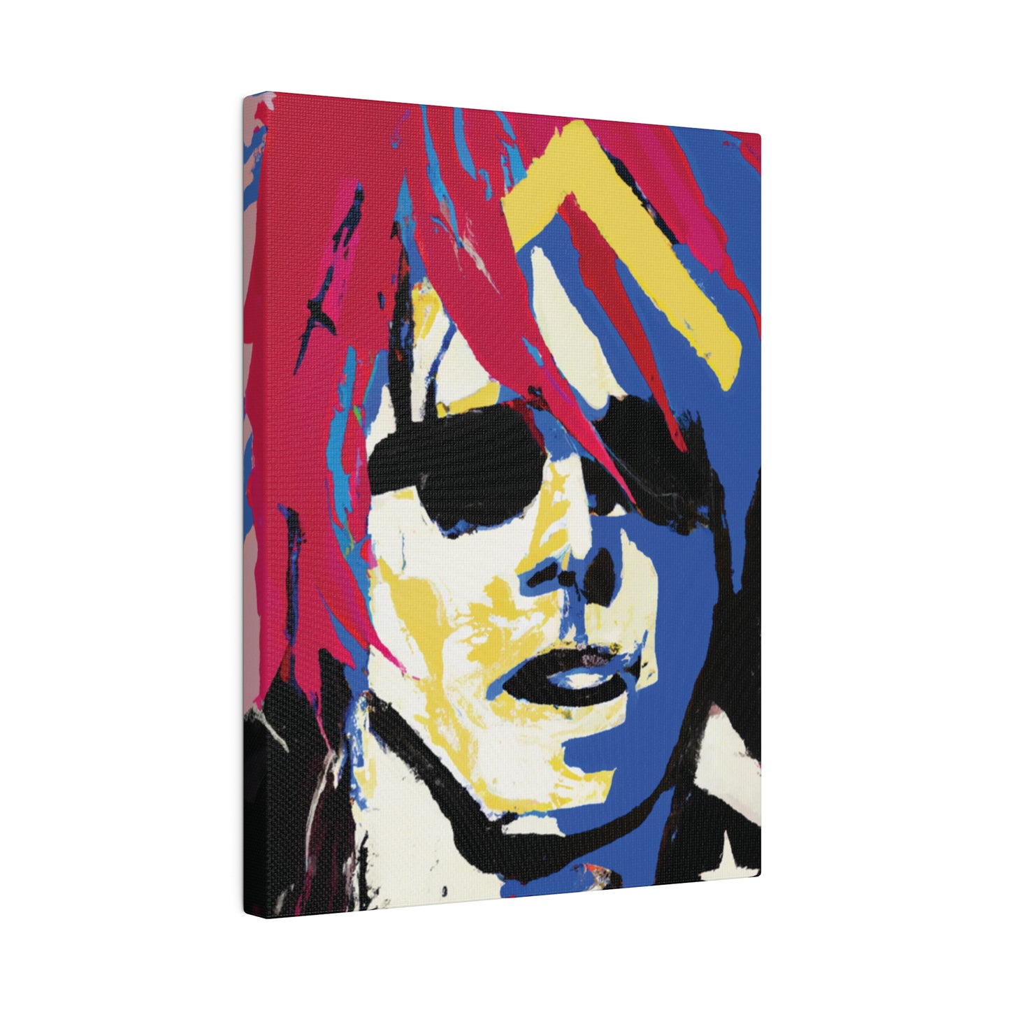 9537K - Rockstar Painting Print | Face | Abstract | Poster | Home Decor | Wall Art | Music Art | Canvas