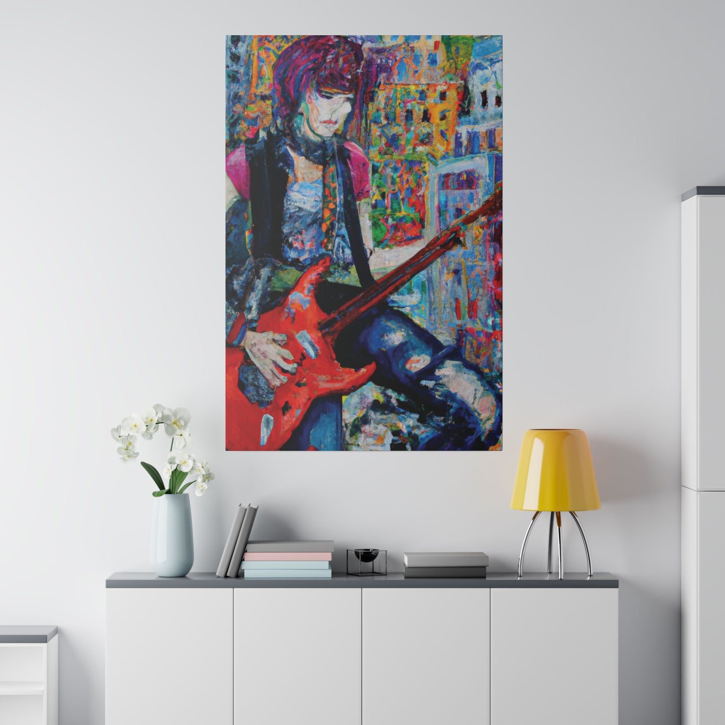 7661H - Rockstar Oil Painting Style Print | Poster | Home Decor | Wall Art | Music Art | Canvas