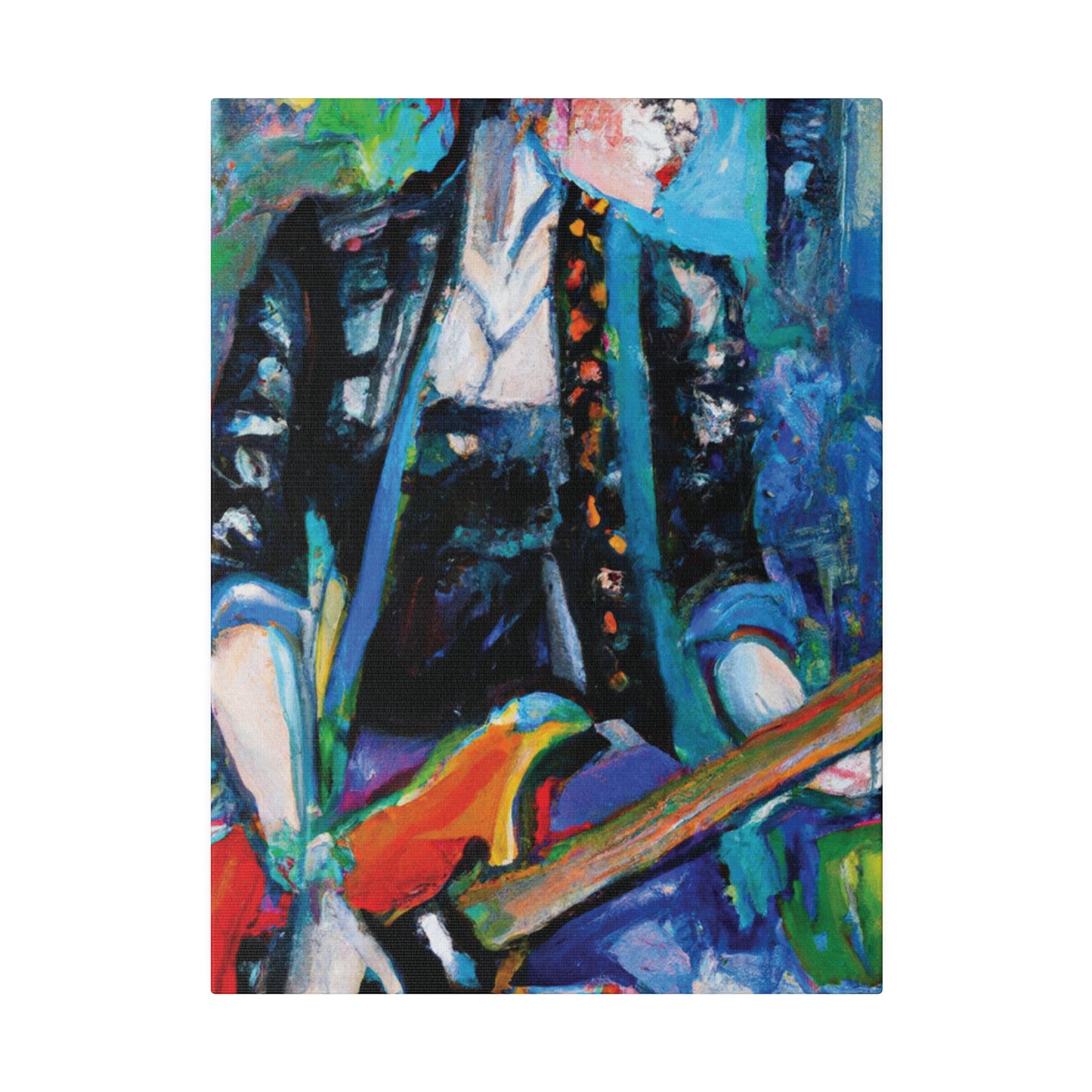 7376R - Rockstar Oil Painting Style Print | Poster | Home Decor | Wall Art | Music Art | Canvas