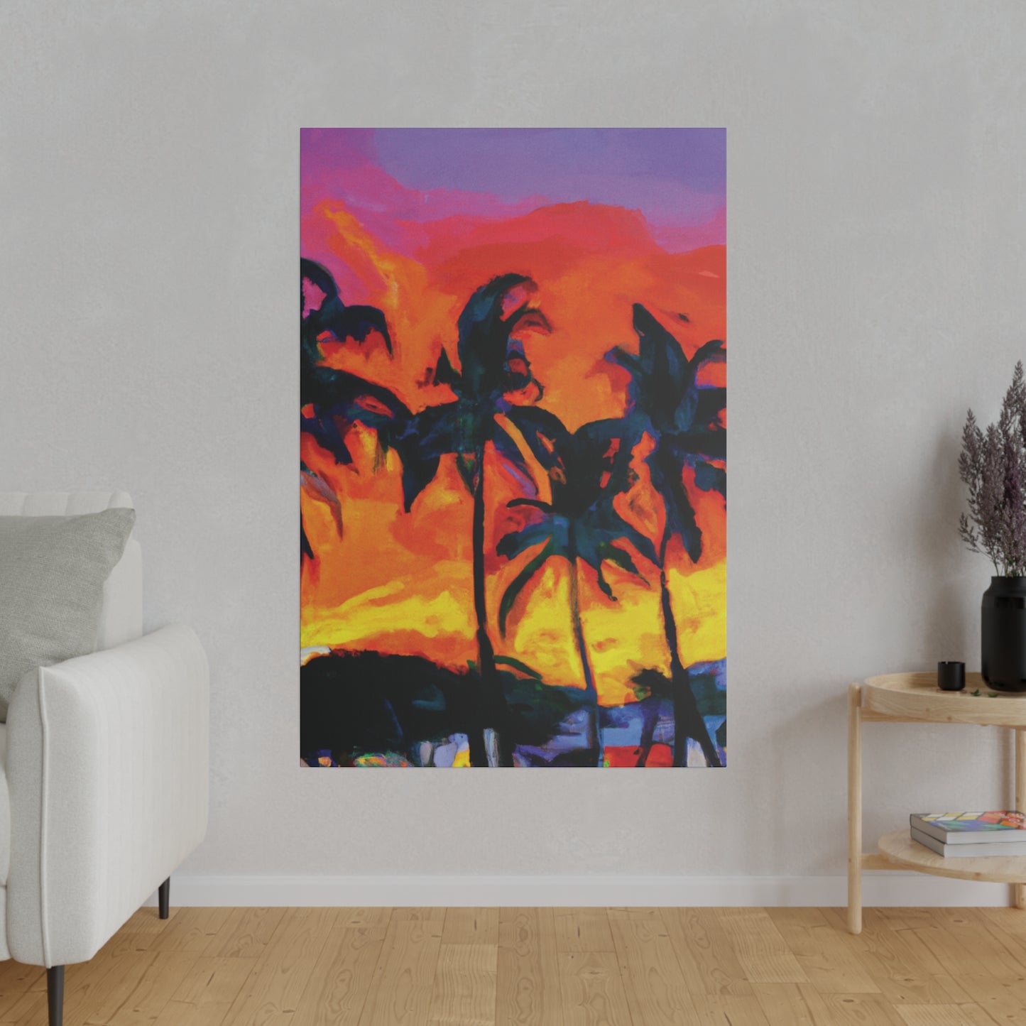 7487R - Miami Beach Sunset Painting Print | Miami | Beach | Sunset | Poster | Home Decor | Wall Art | Canvas