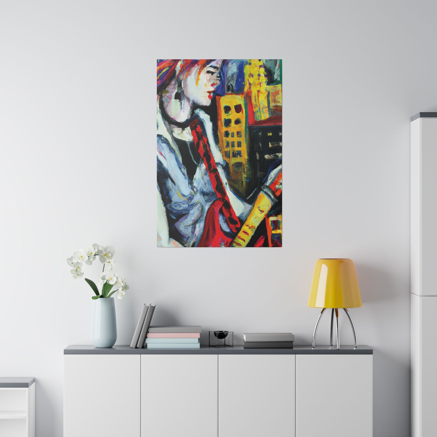 4053F - Rockstar Oil Painting Style Print | Poster | Home Decor | Wall Art | Music Art | Canvas