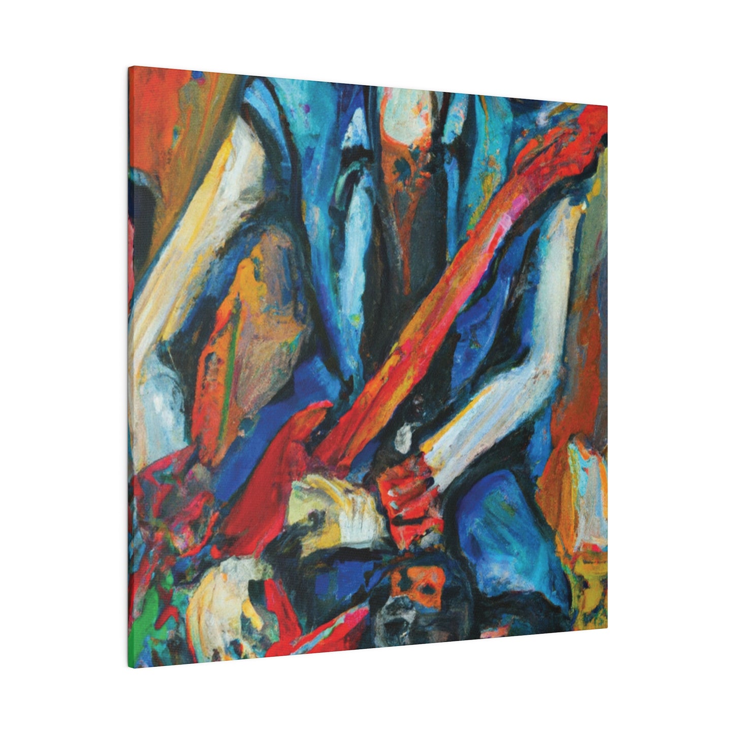 3B67 - Rockstar Oil Painting Style Print | Poster | Home Decor | Wall Art | Music Art | Canvas