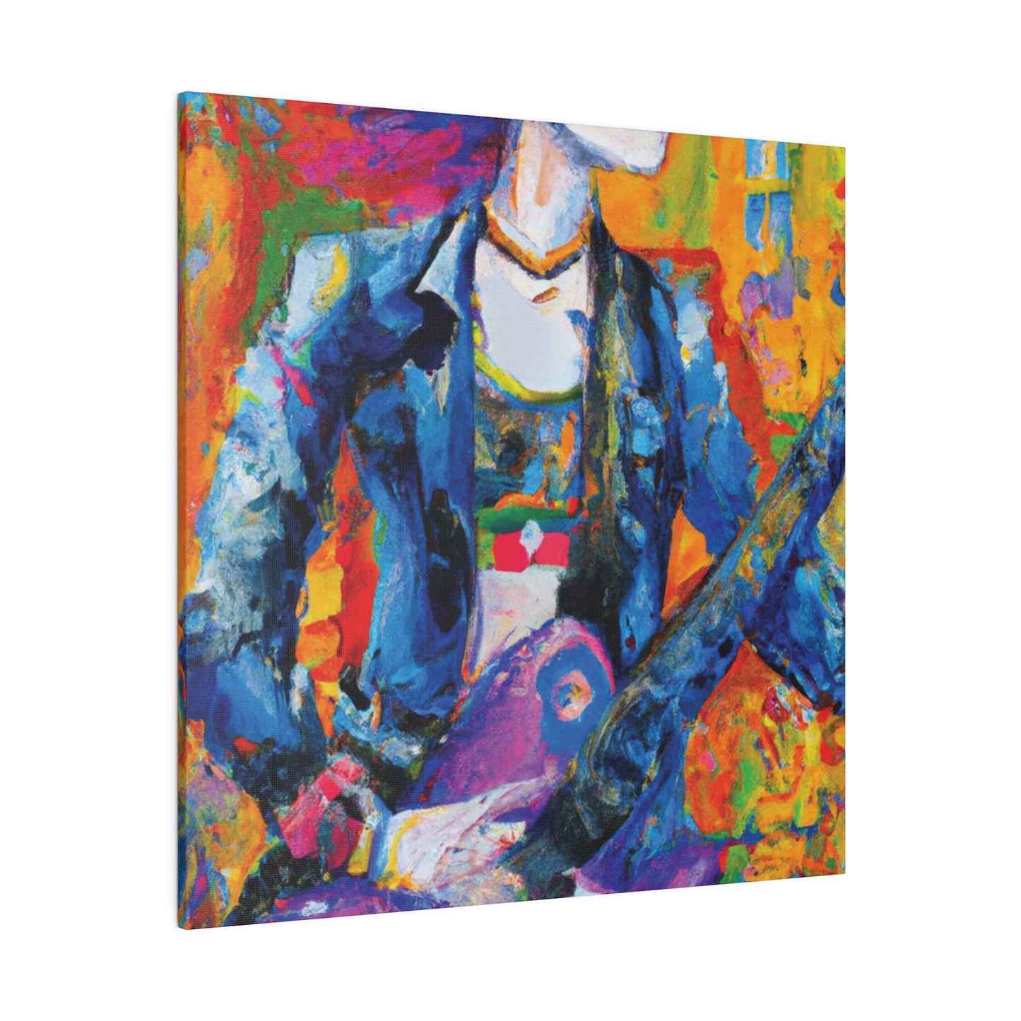 8135R - Rockstar Oil Painting Style Print | Poster | Home Decor | Wall Art | Music Art | Canvas