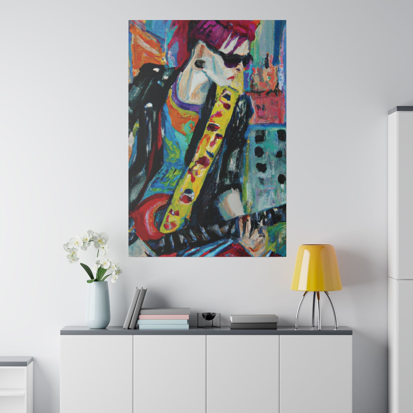 6518A - Rockstar Oil Painting Style Print | Poster | Home Decor | Wall Art | Music Art | Canvas