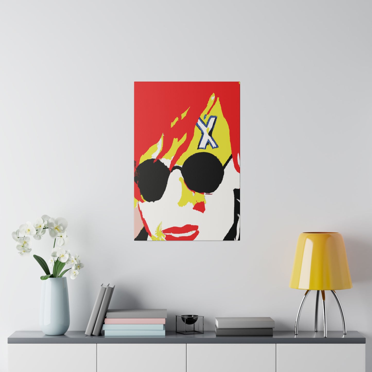 3281Z - Rockstar Painting Print | Face | Abstract | Poster | Home Decor | Wall Art | Music Art | Canvas