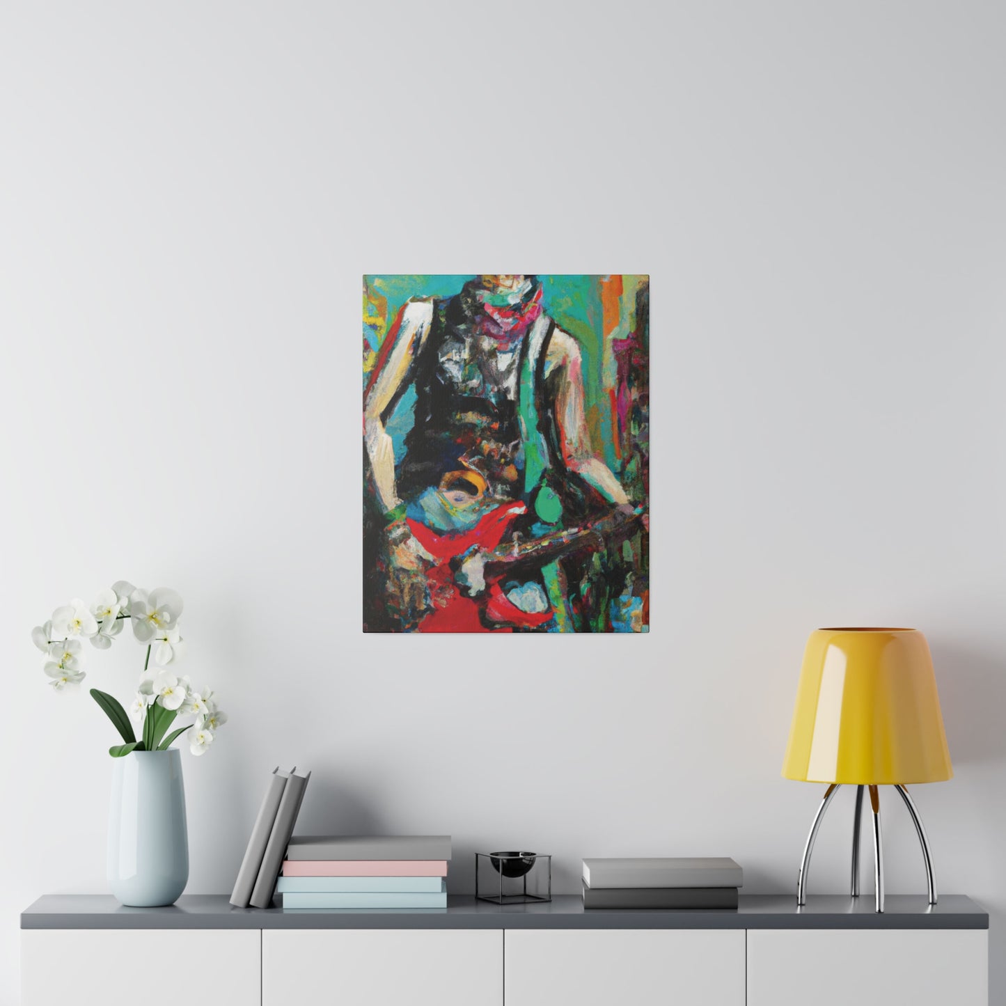9287Z - Rockstar Oil Painting Style Print | Poster | Home Decor | Wall Art | Music Art | Canvas