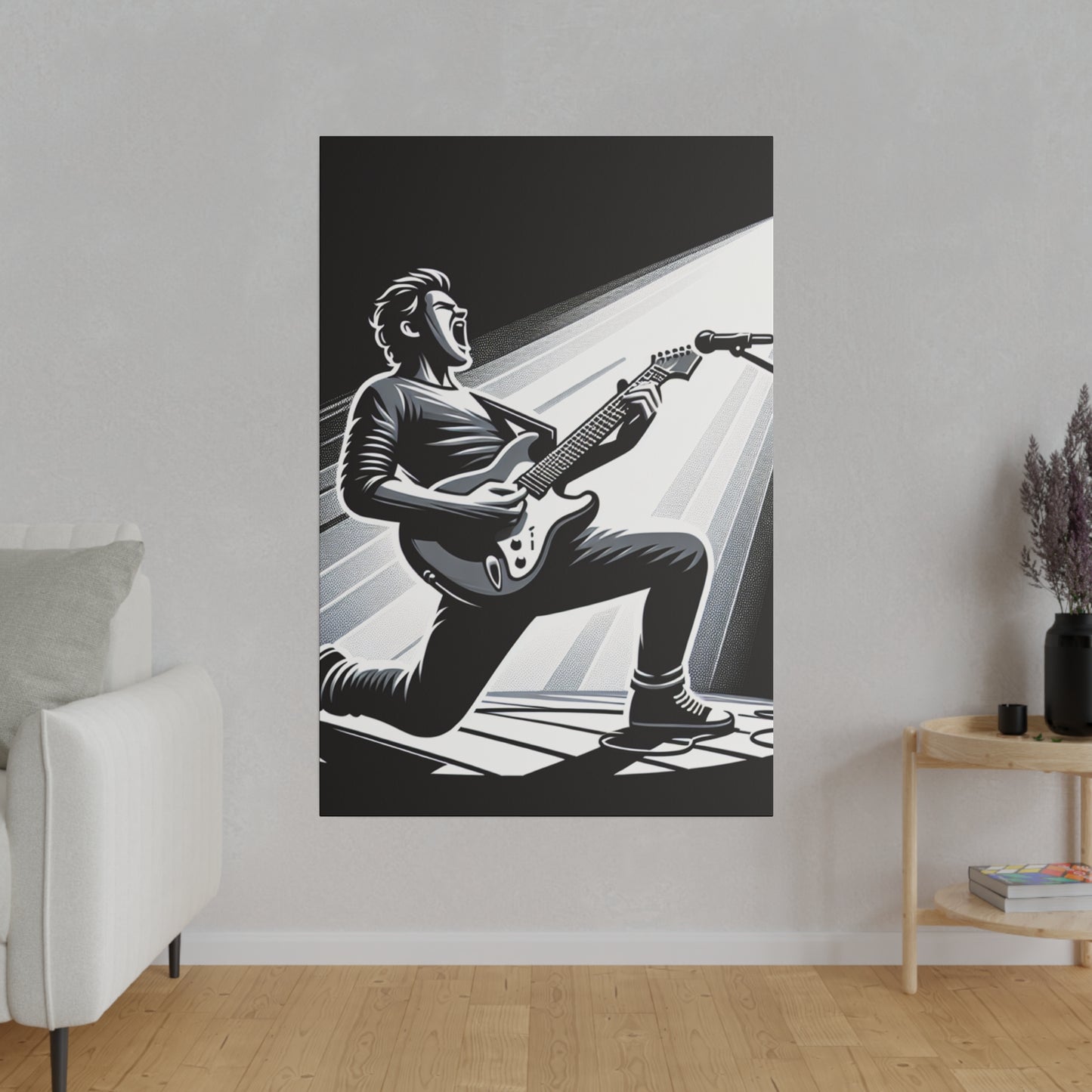 3721G - music art work, rockstar gifts, musician gift ideas, guitar art work, guitar artwork, guitar wall art canvas, playing guitar, decor