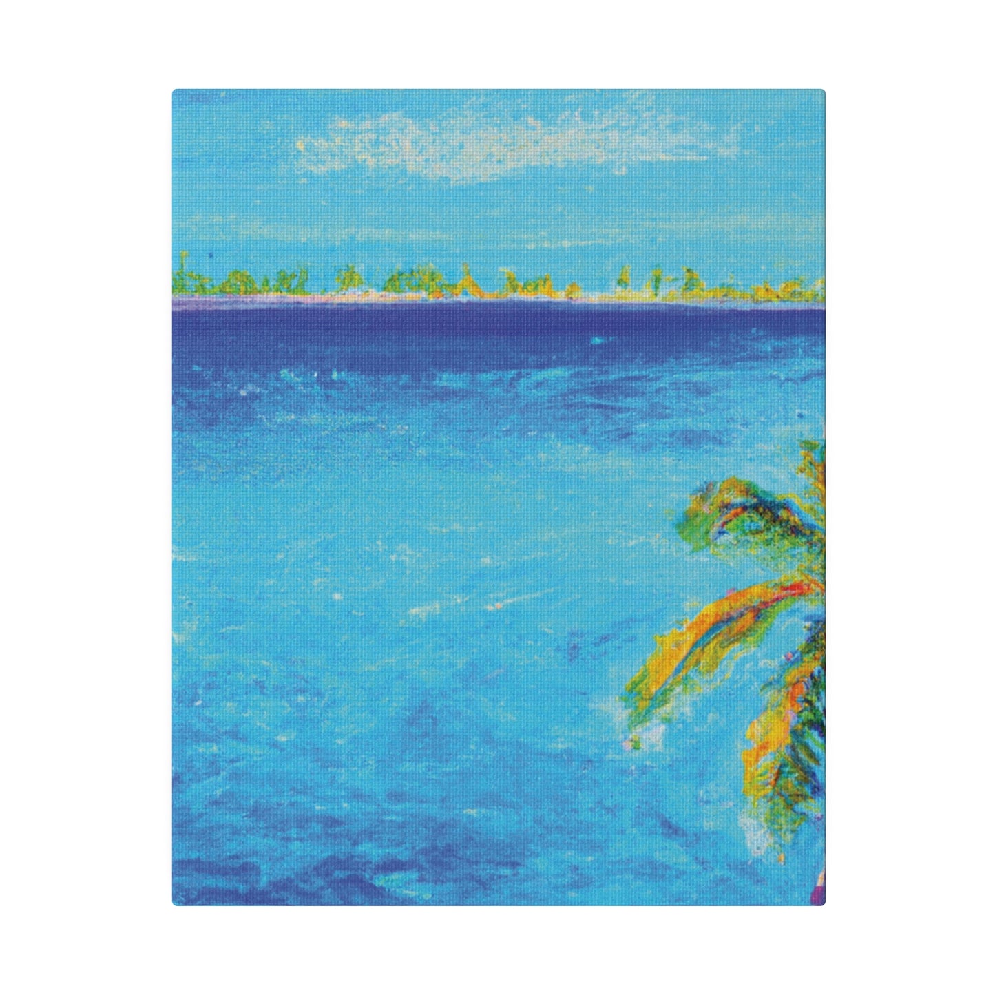 7666Q - Bahamas Ocean Painting Print | Bahamas | Ocean | Beach | Poster | Home Decor | Wall Art | Canvas