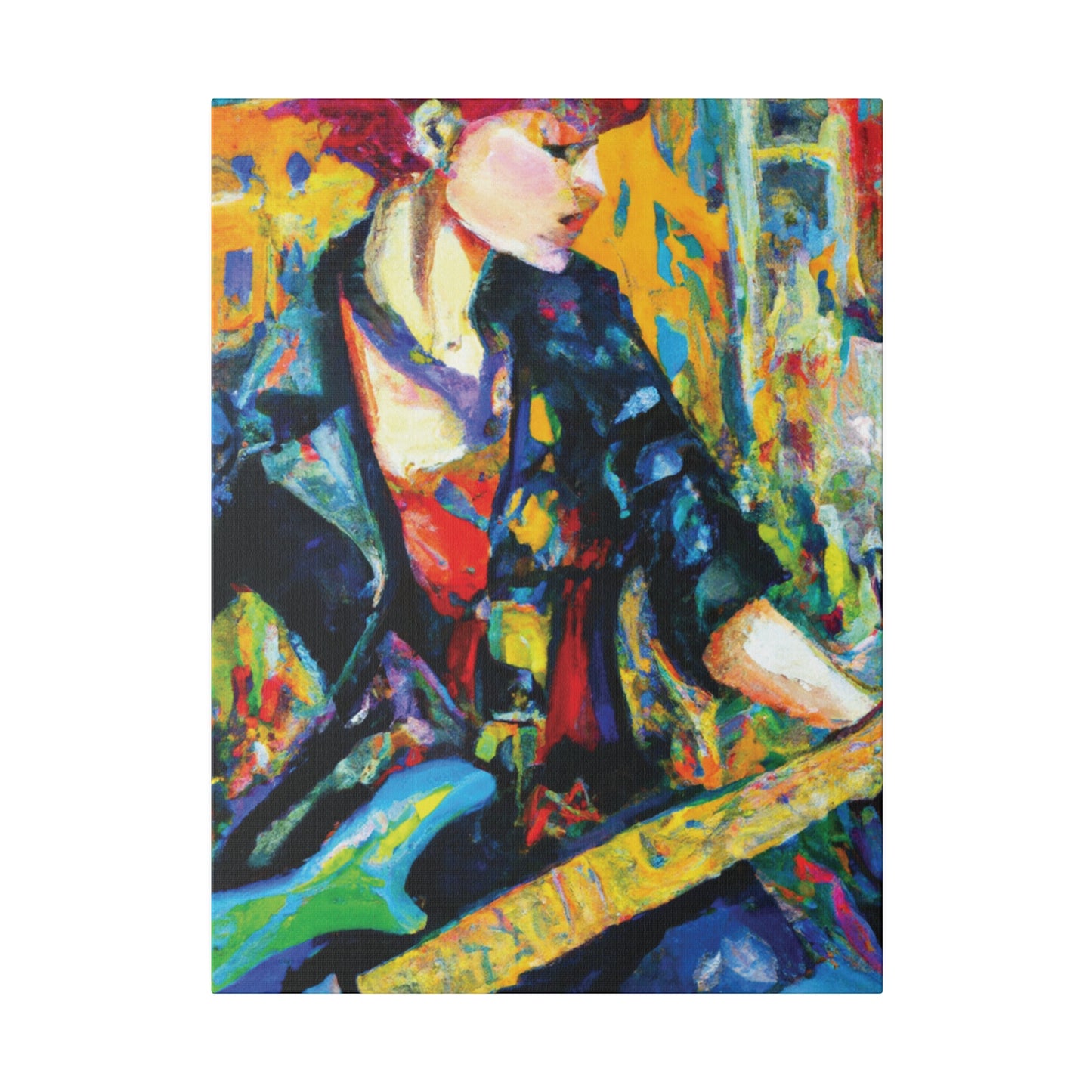 5192N - Rockstar Oil Painting Style Print | Poster | Home Decor | Wall Art | Music Art | Canvas