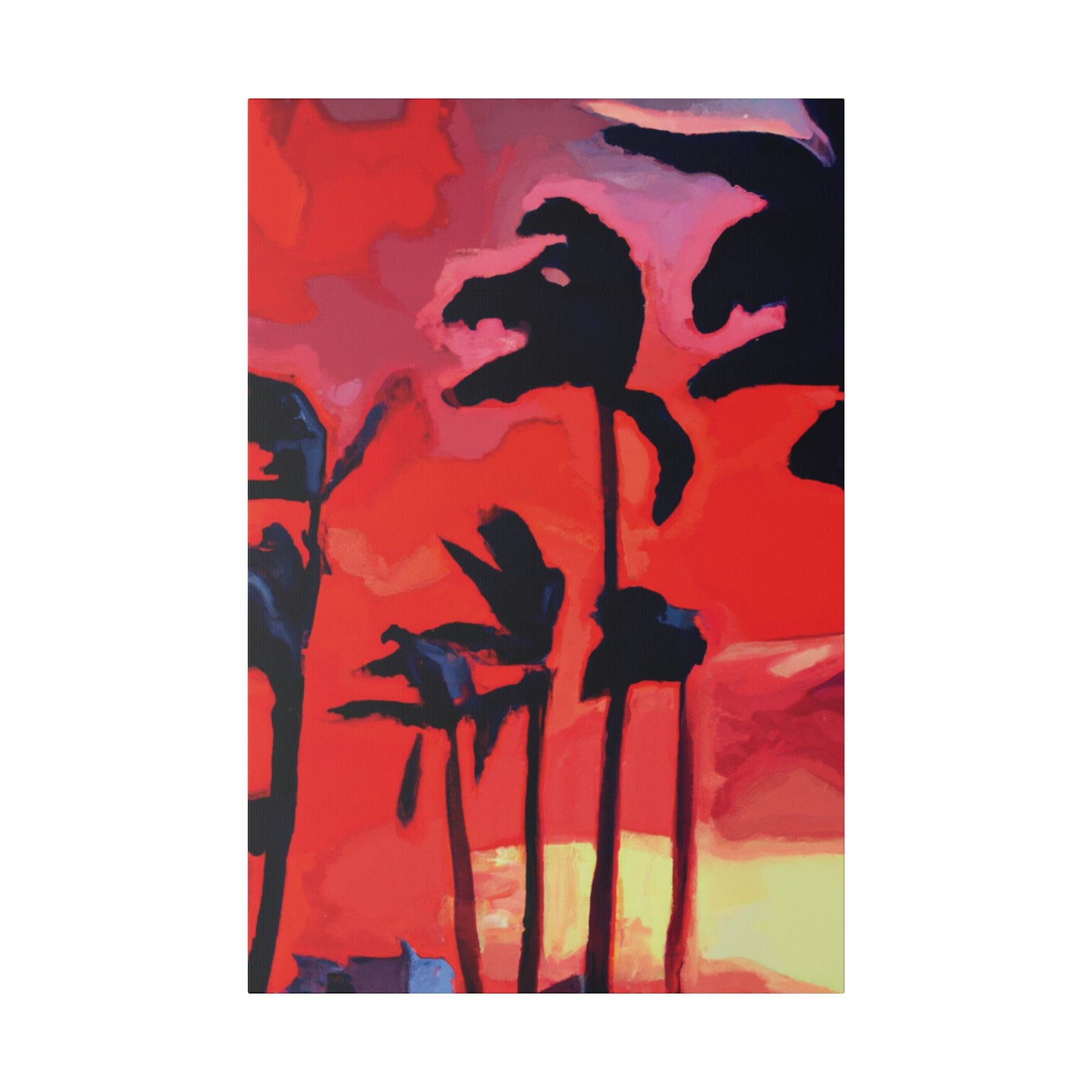 7933T - Miami Beach Sunset Painting Print | Miami | Beach | Sunset | Poster | Home Decor | Wall Art | Canvas