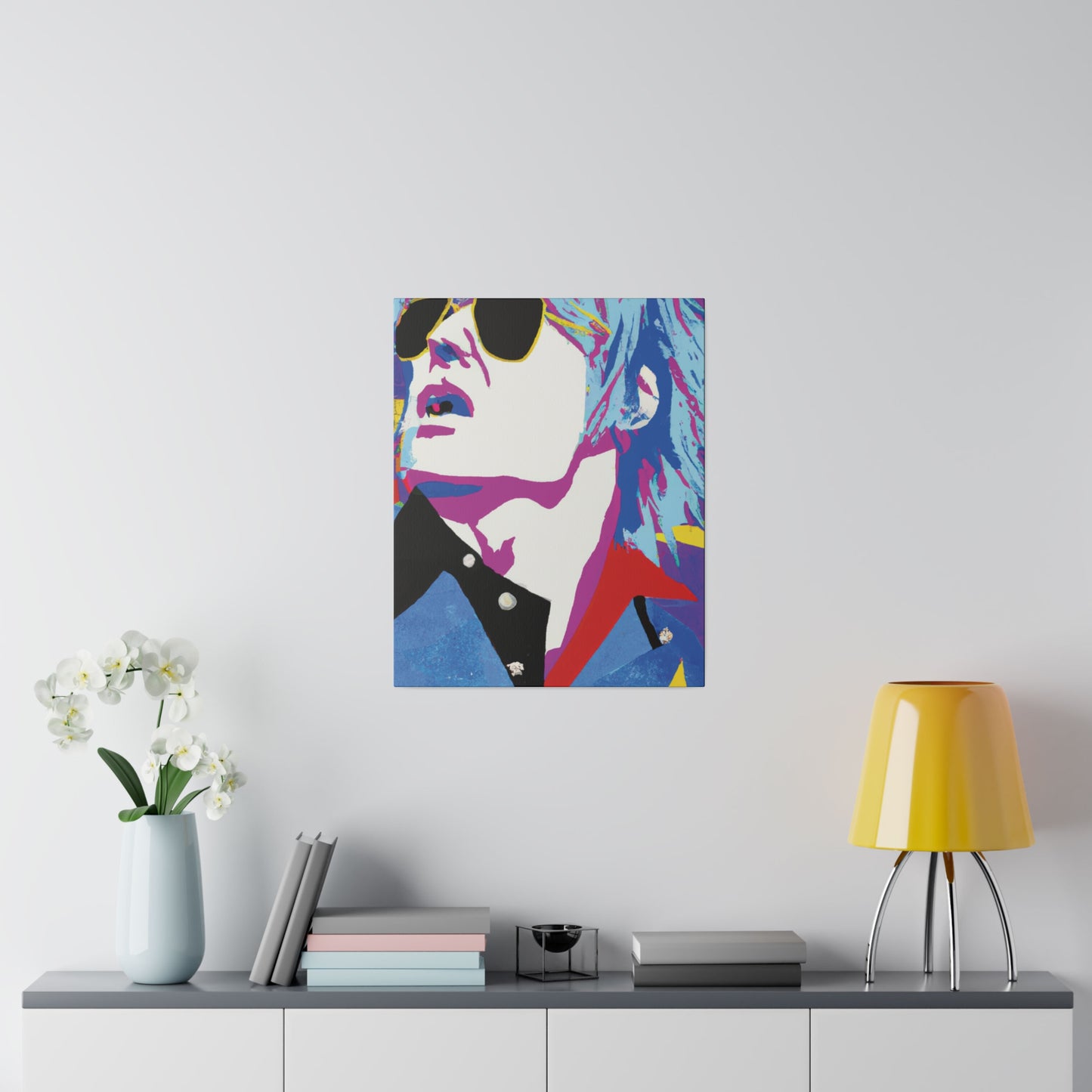 2808M - Rockstar Painting Print | Face | Abstract | Poster | Home Decor | Wall Art | Music Art | Canvas