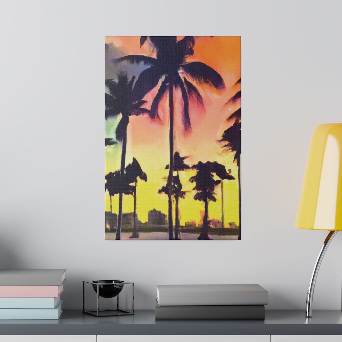 5608P - Miami Beach Sunset Painting Print | Miami | Beach | Sunset | Poster | Home Decor | Wall Art | Canvas