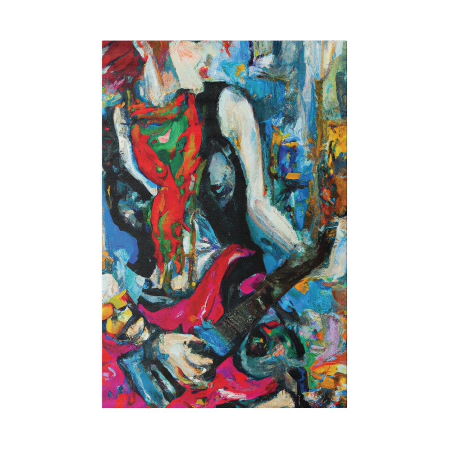 8722E - Rockstar Oil Painting Style Print | Poster | Home Decor | Wall Art | Music Art | Canvas