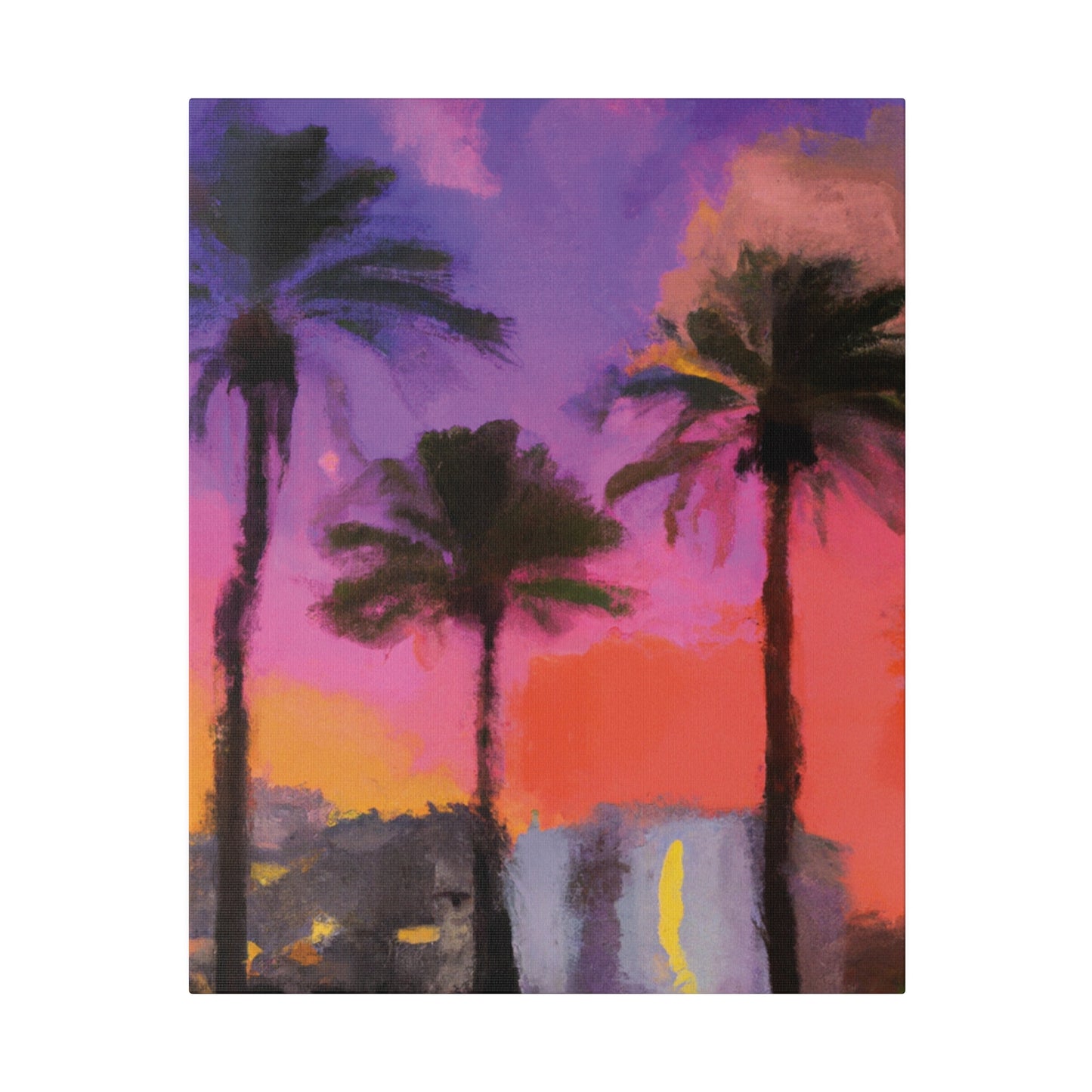 722V - Miami Beach Sunset Painting Print | Miami | Beach | Sunset | Poster | Home Decor | Wall Art | Canvas