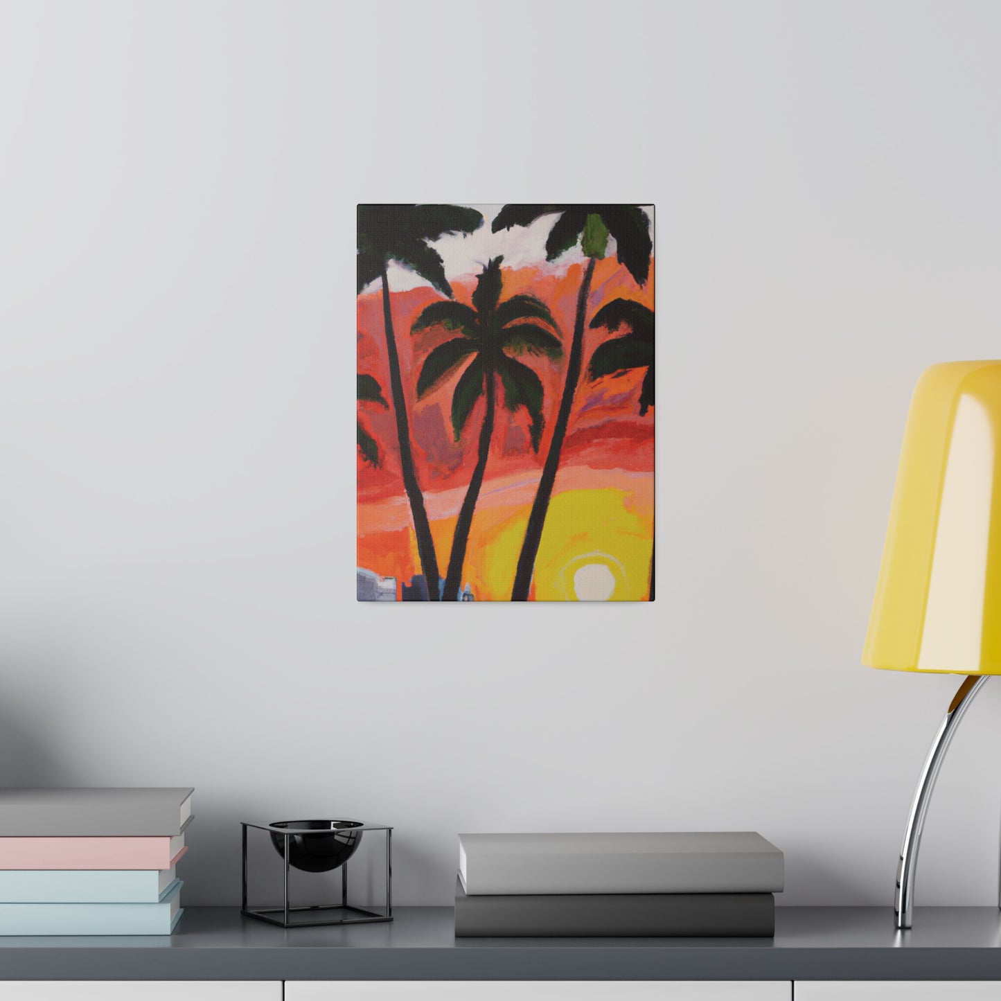 3556V - Miami Beach Sunset Painting Print | Miami | Beach | Sunset | Poster | Home Decor | Wall Art | Canvas