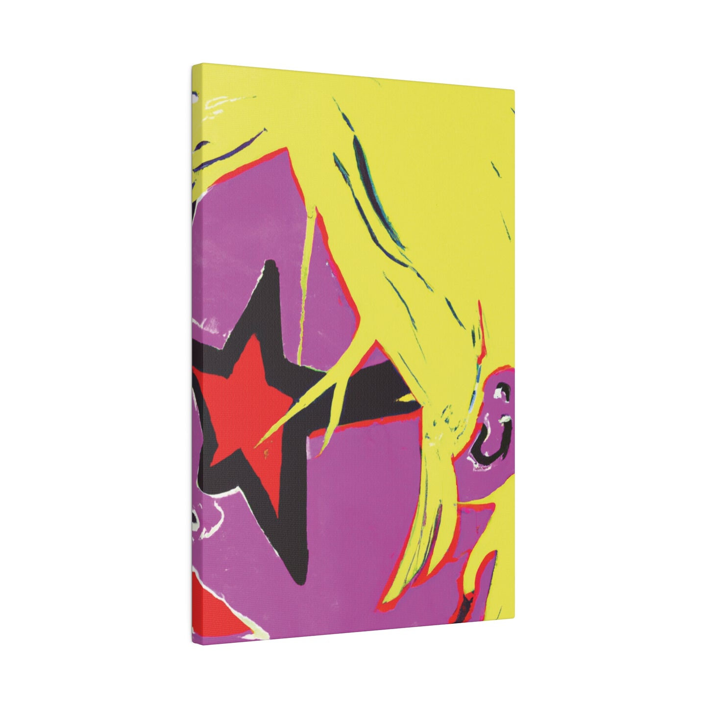 938K - Rockstar Painting Print | Face | Abstract | Poster | Home Decor | Wall Art | Music Art | Canvas