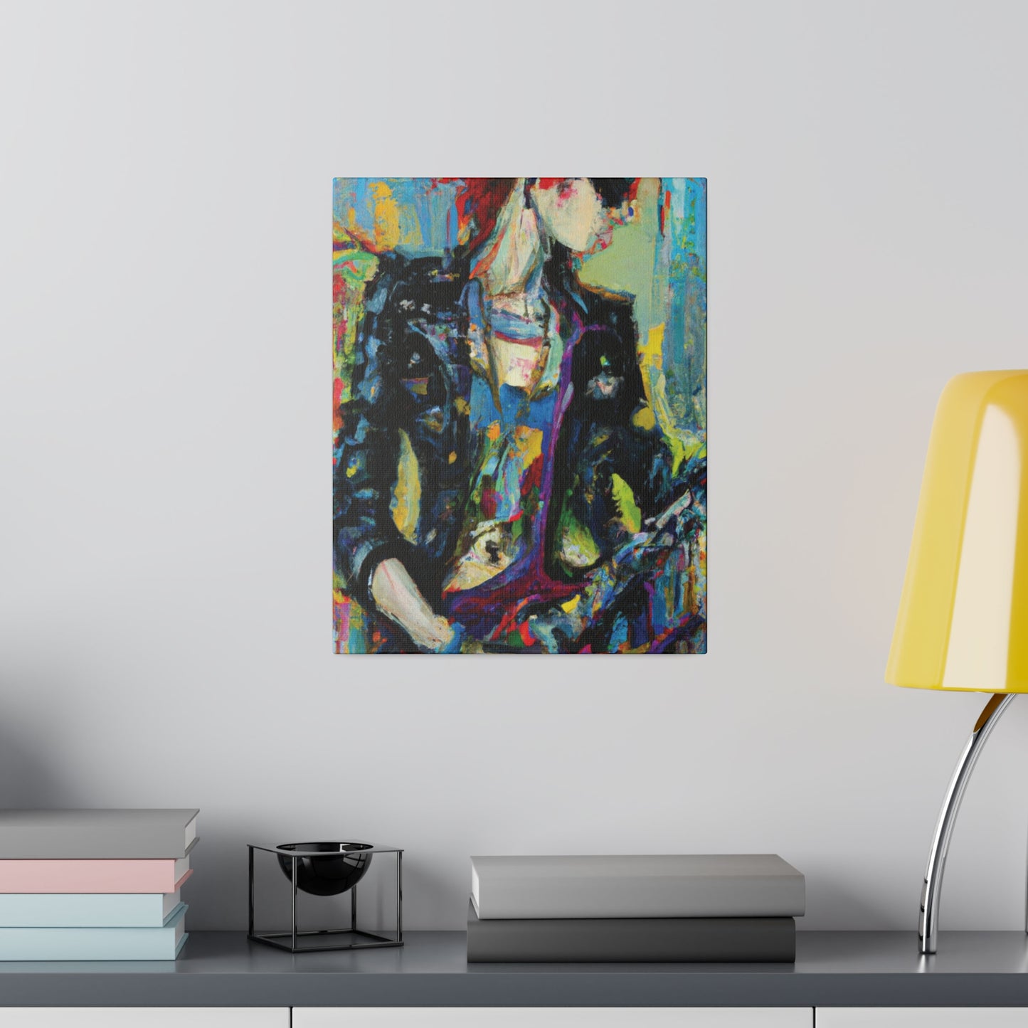 9745J - Rockstar Oil Painting Style Print | Poster | Home Decor | Wall Art | Music Art | Canvas